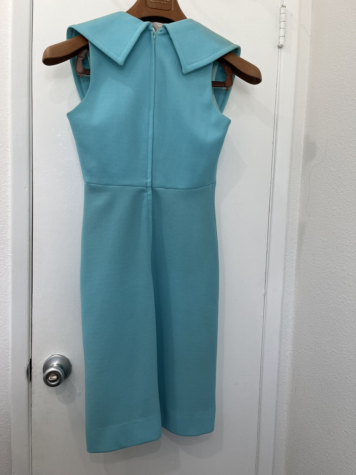 Julie Miller California Teal M Dress Vintage 1950s 60s Mid Century