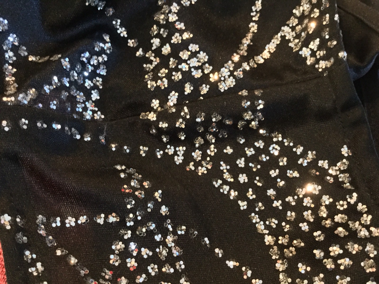 VTG Jodi Lauren Black Drop Waist Low Back Glittered Flapper Style Dress Sz 7/8