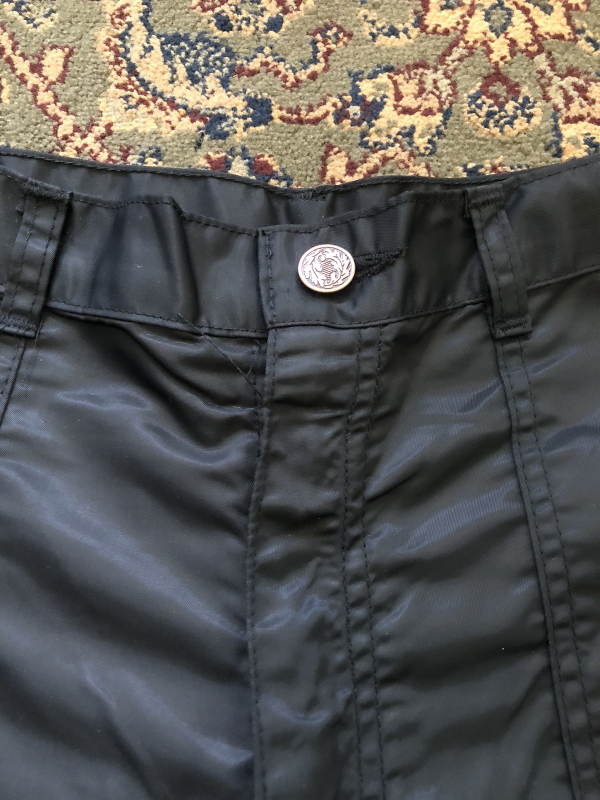 Iconic 80’s Black Parachute Pants Cargo, 6 Pockets