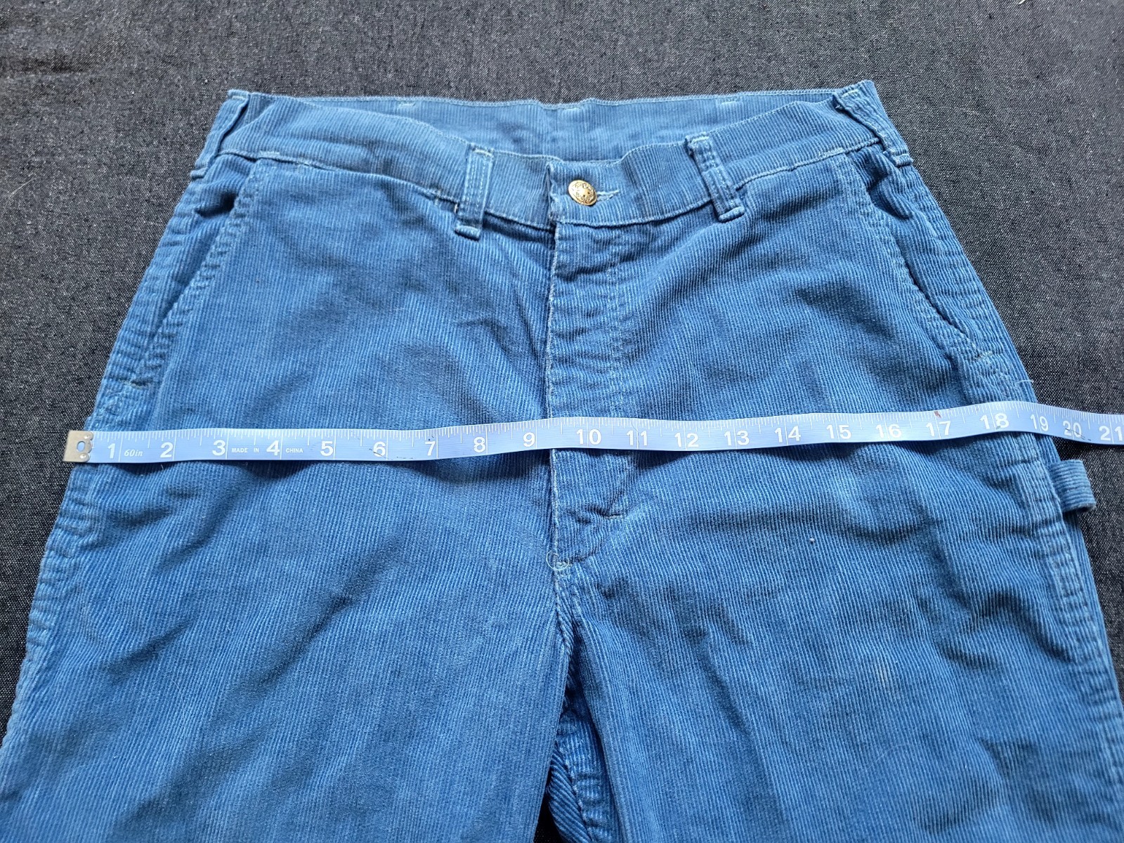 Vintage 80s 90s Oshkosh Bgosh Blue Corduroy Pants Slacks Carpenter 30×31 High