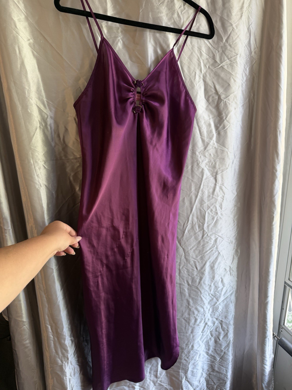 Vintage Fredricks Of Hollywood Satin Dress Size Medium