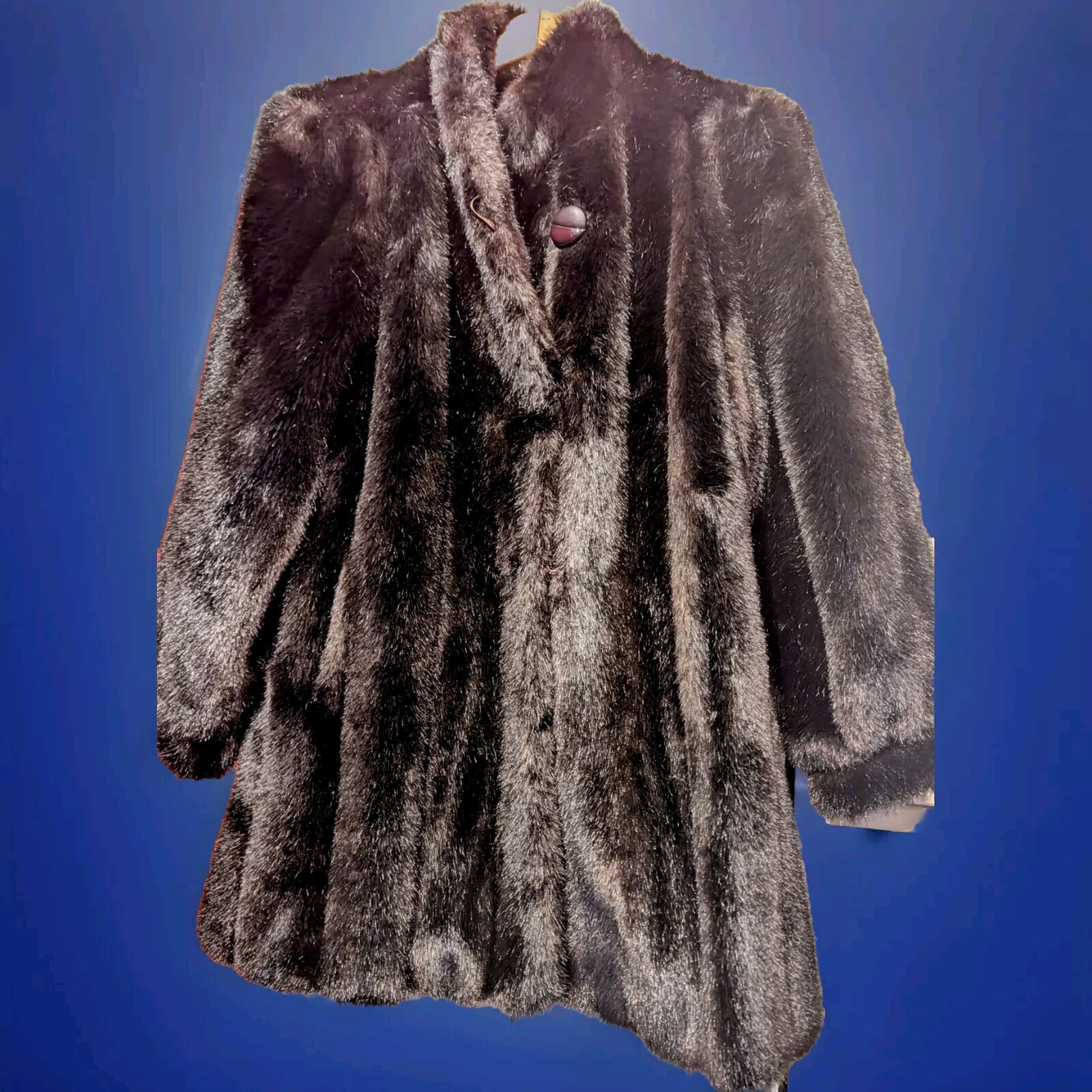 Hillmoor of New York Vintage Rich Brown Faux Fur Women’s Jacket/Coat Size S-M