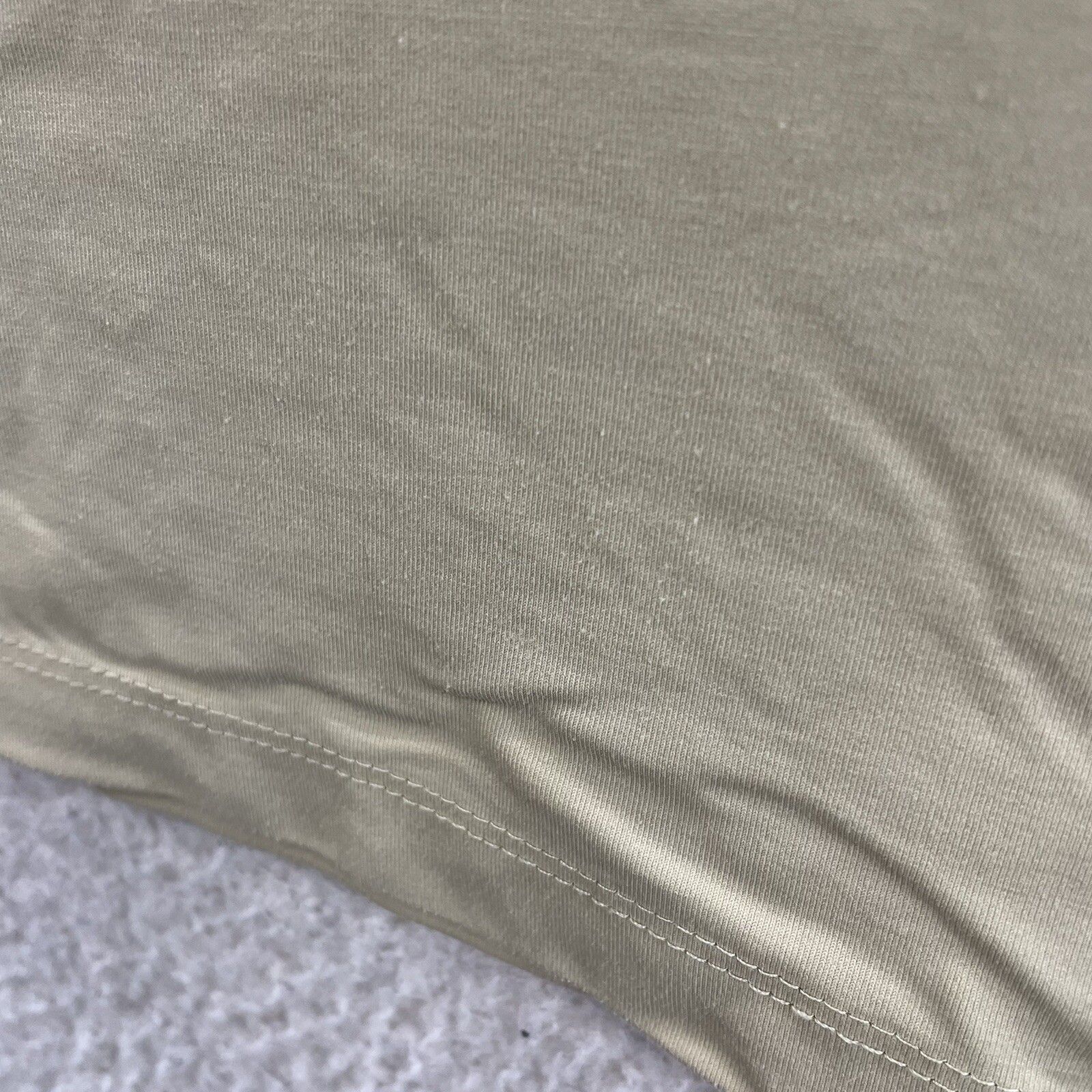 Y2K Vintage Sleevless Top M L Nude Tan Beige Slinky Stretch Basic Minimalist