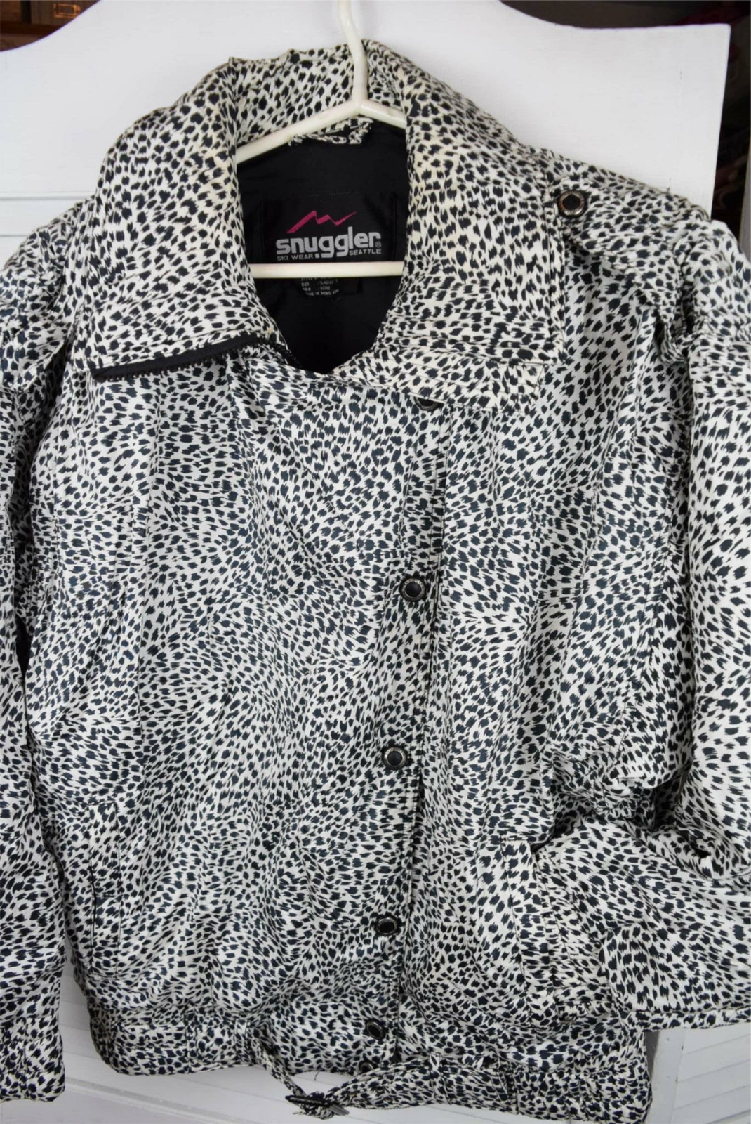 VTG 1980s Animal Print Ski Jacket Coat by Snuggler Seattle Washington Sz Large