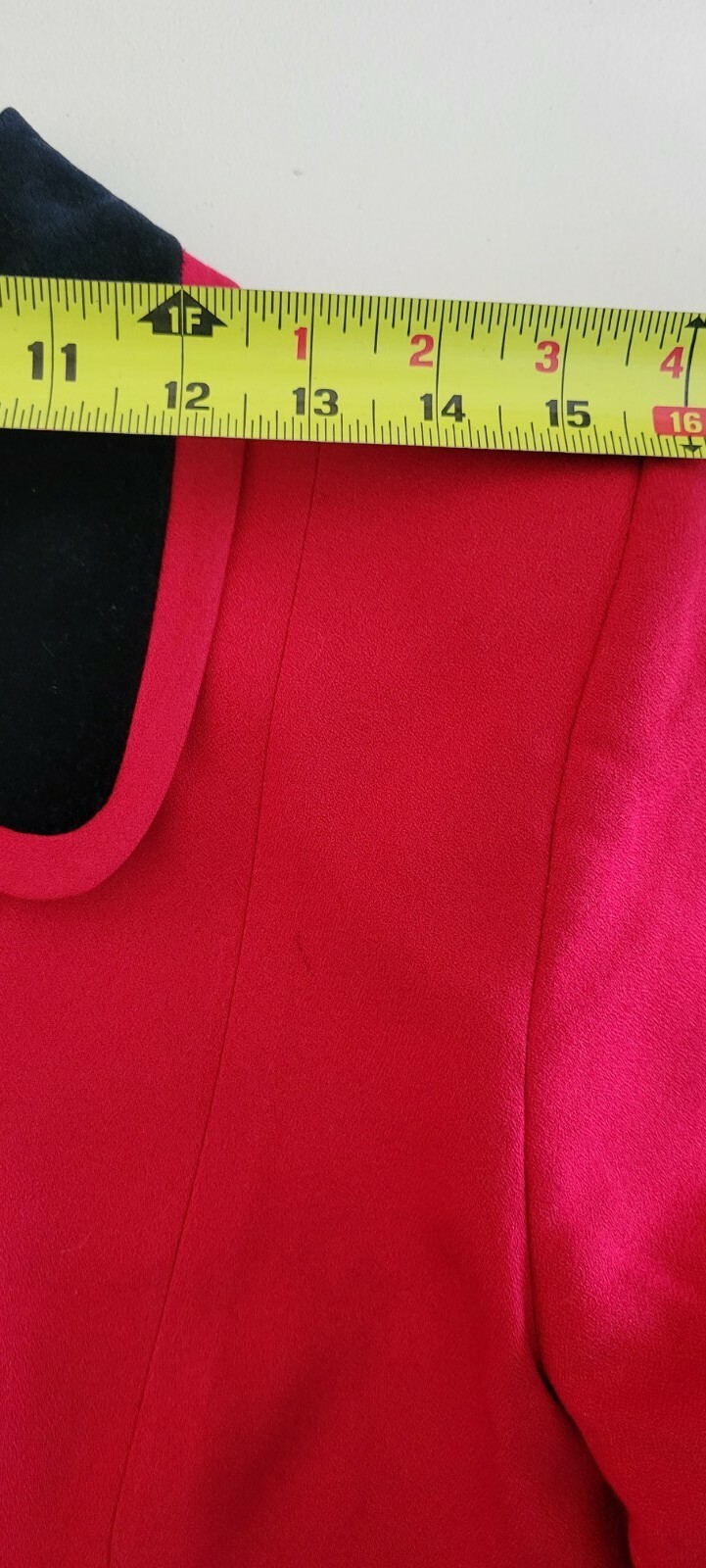 Vtg David Brooks Womens Red Blazer Jacket Velvet Trim Sz 6 Made In USA