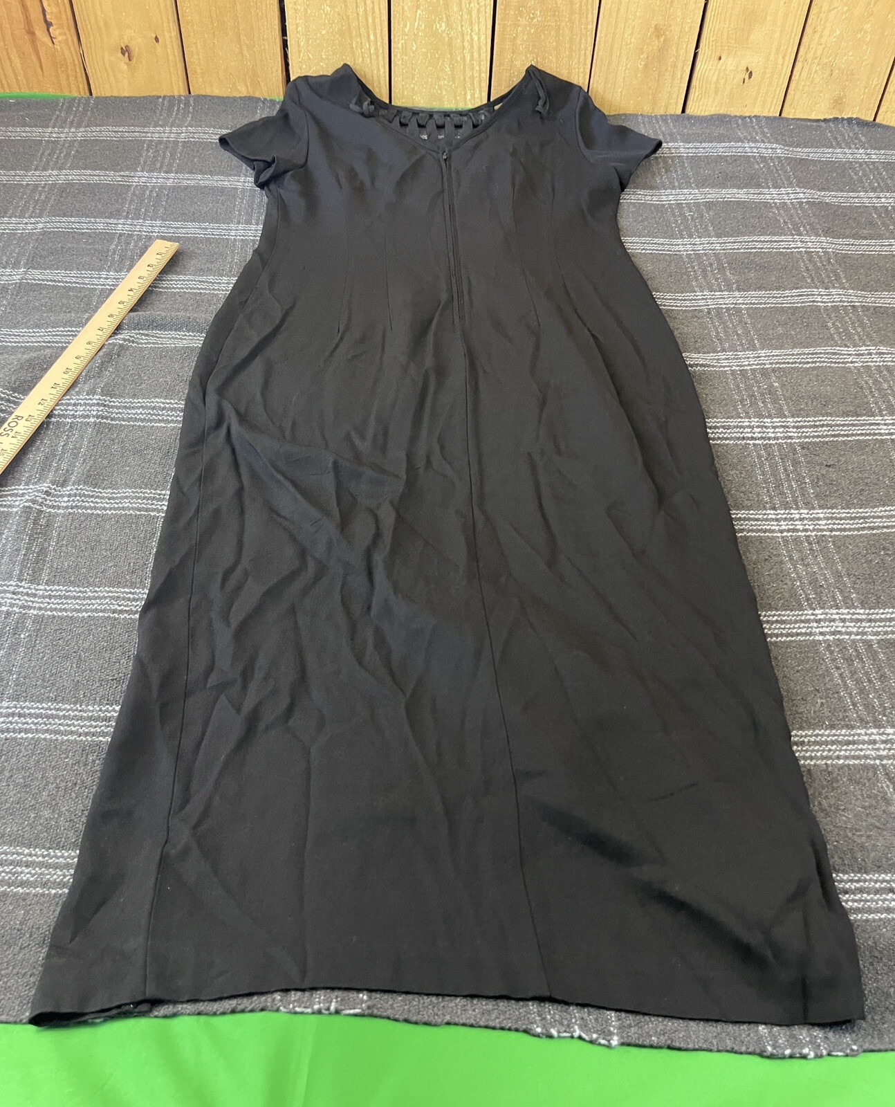 VTG 90s SL Fashions Black Maxi Dress Size 14 Formal Party Made USA