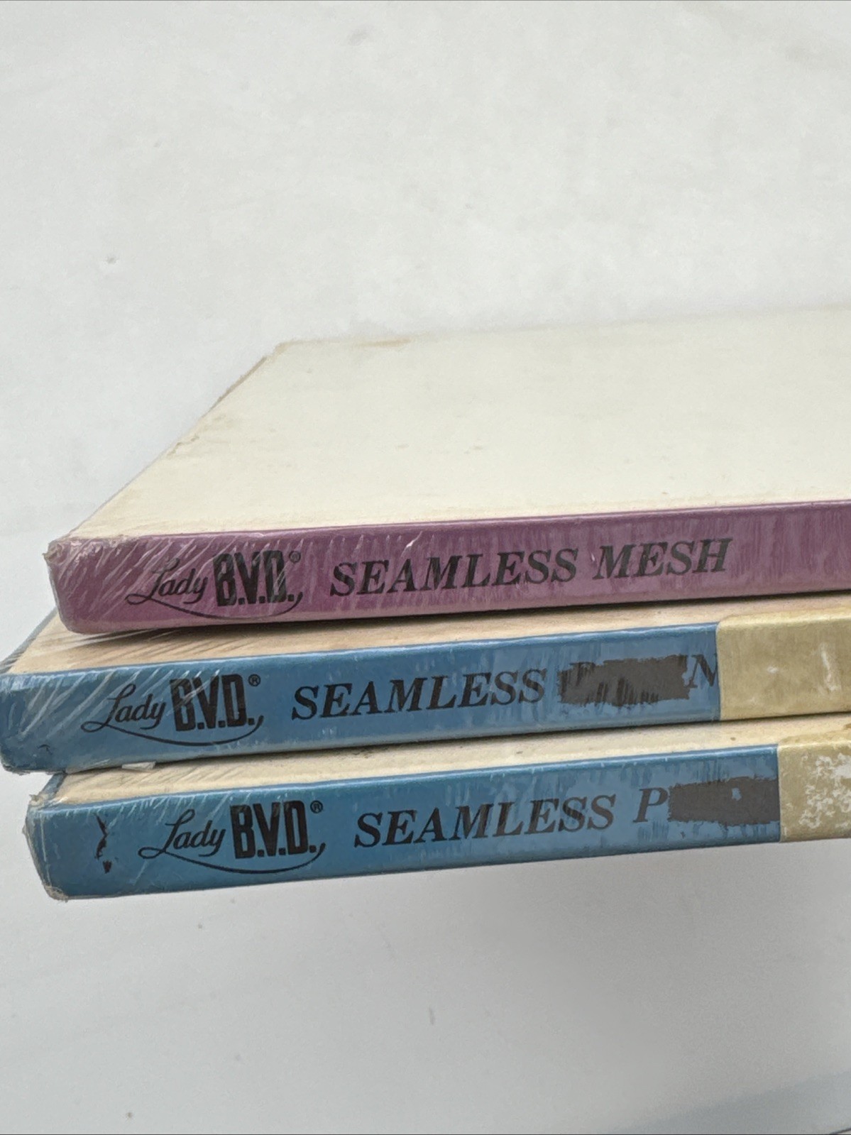 3 NOS Lady BVD Seamless Stockings Pantyhose Vintage Dawn Style 451 10 1/2 Mesh