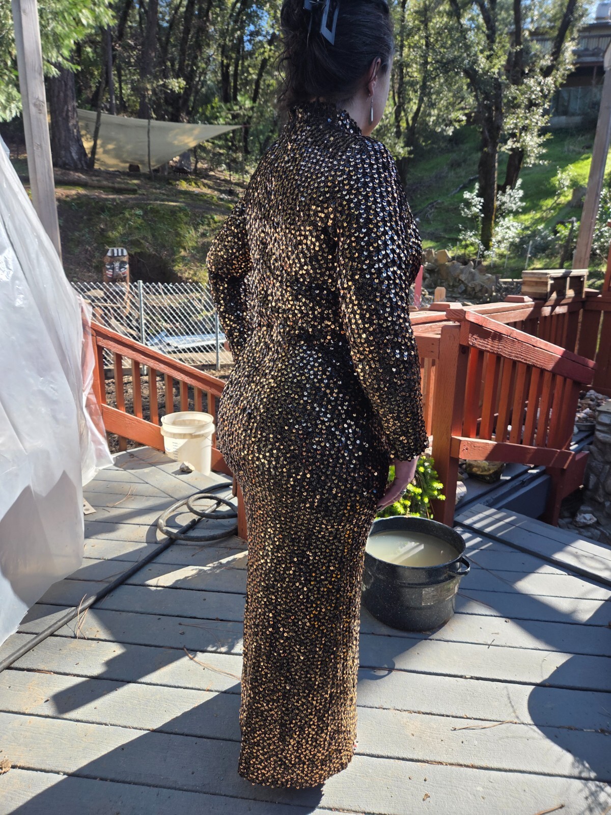 Anthony Muto Marita Sequins 60’s Dress long