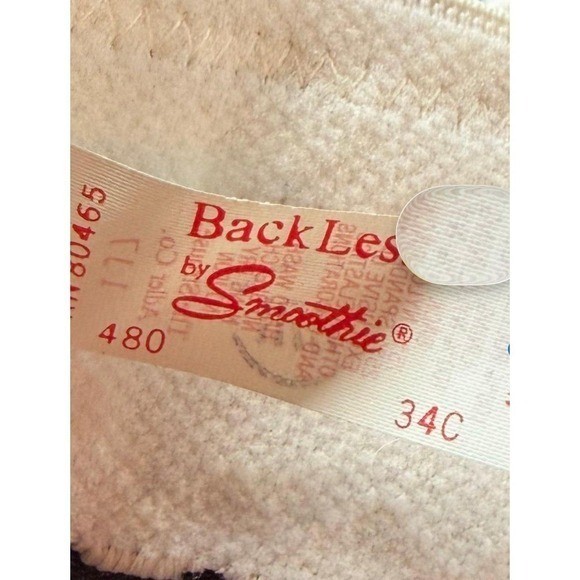 Vintage 1980s 34C White Lace Bra Corset Bustier Backless by Smoothie
