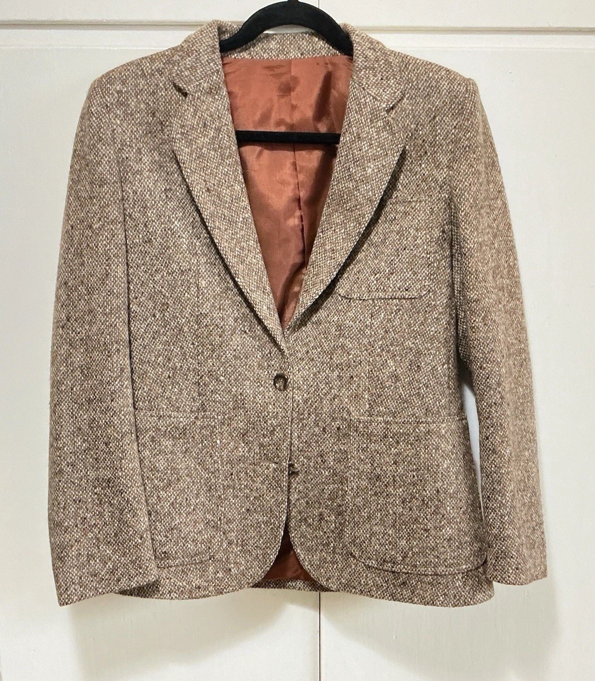 Vtg Women’s Tweed Jacket Wool Classic Elegance Brian Tucker Dublin Ireland Sz 8