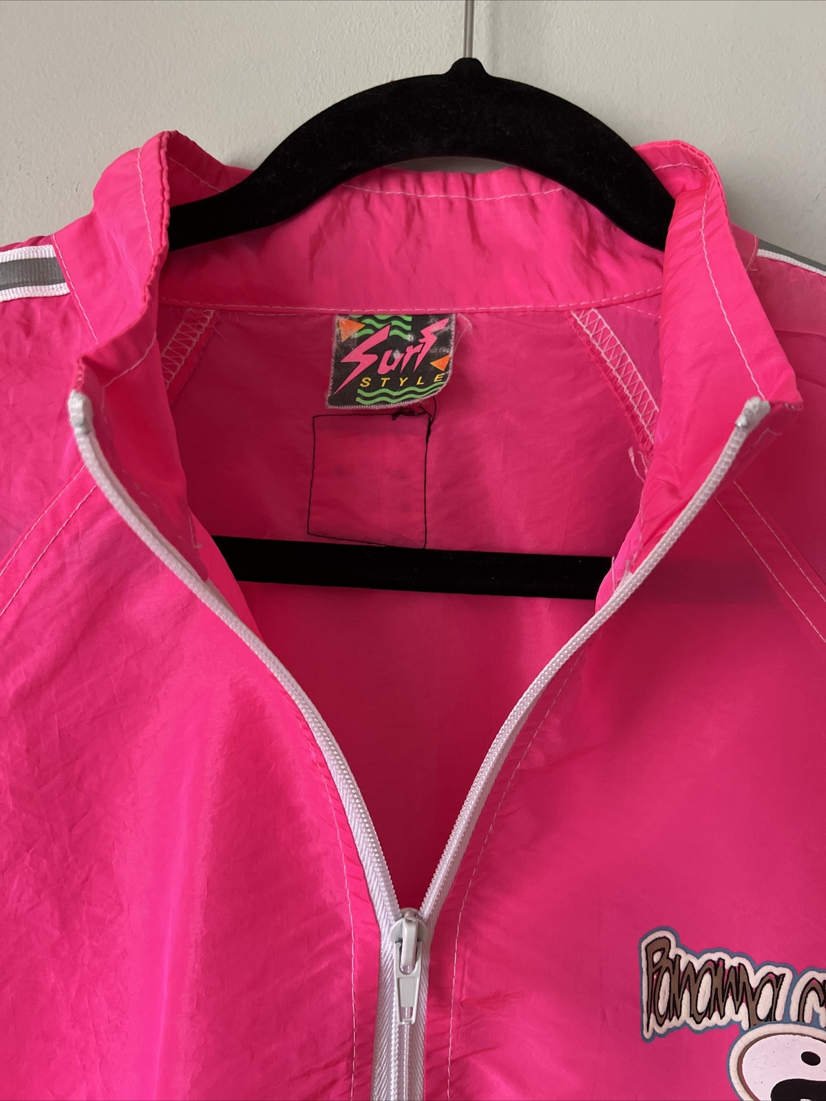 Vintage 90s SURF STYLE Panama City Beach Windbreaker Ying Yang One Size Y2K