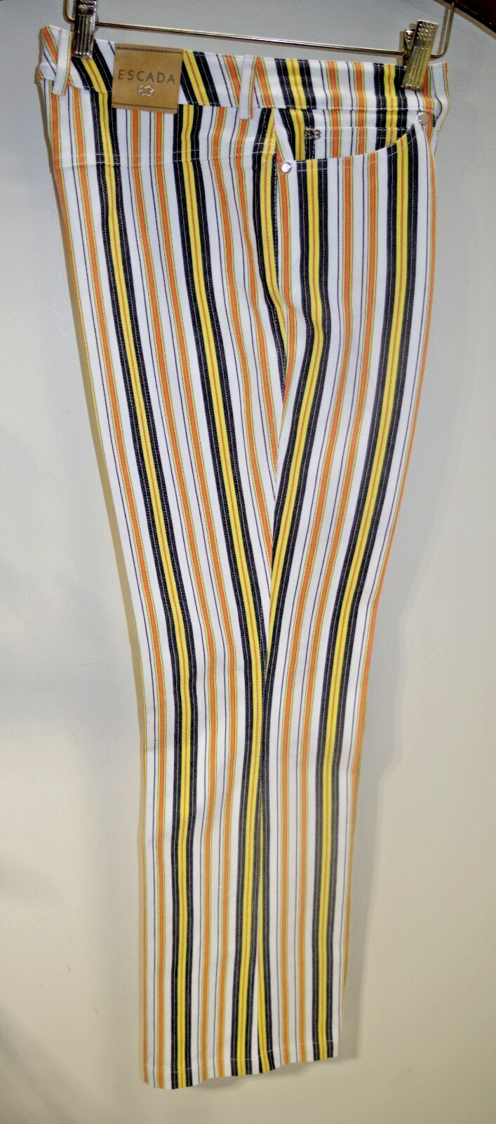 C26 ESCADA Vintage 31 1/2″ waist Awesome Bright Stripe Denim Pants 38