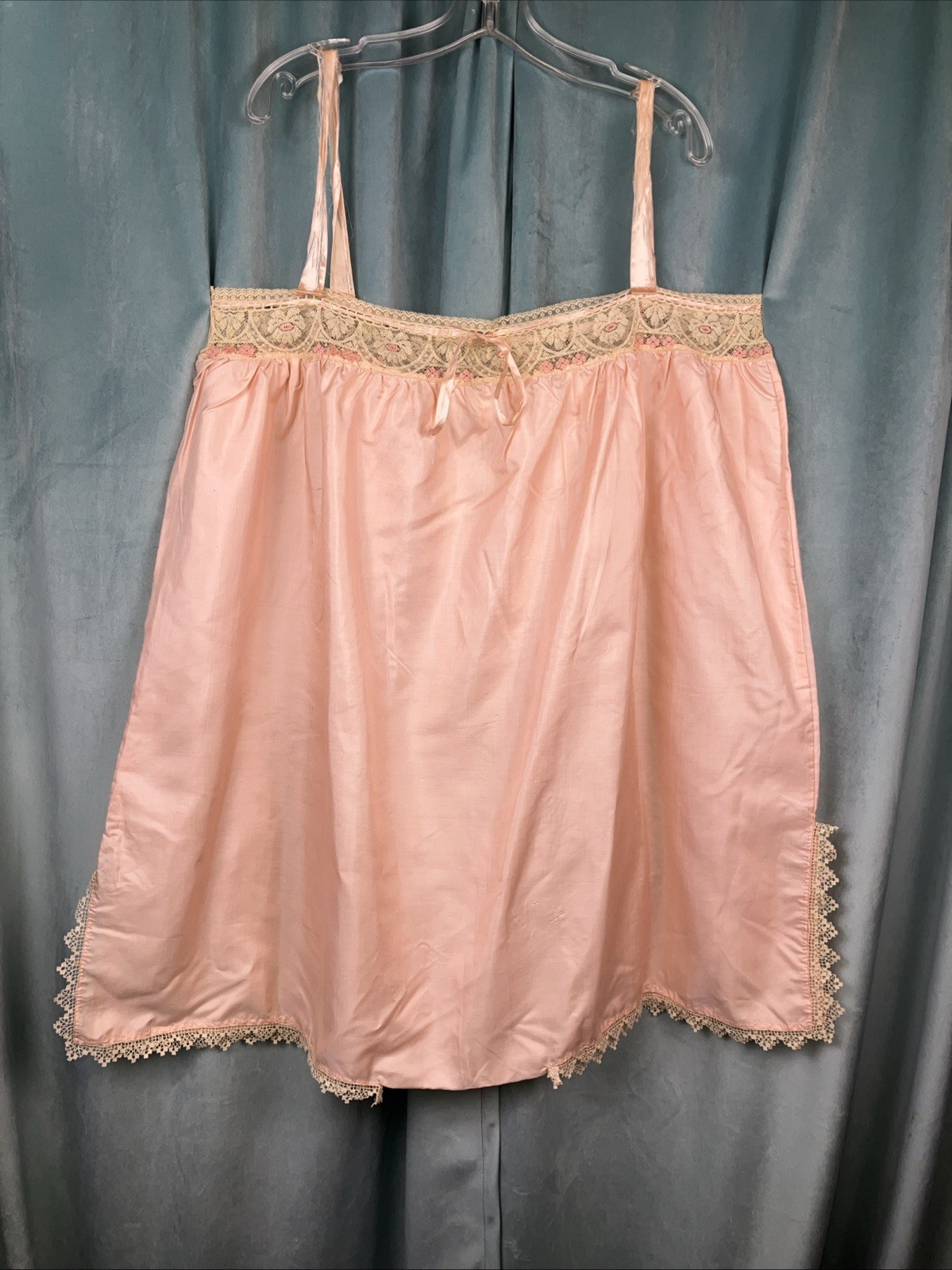 XL 1x 2x Edwardian 20s Silk step In lounge romper Summer Ribbon Combi Plus