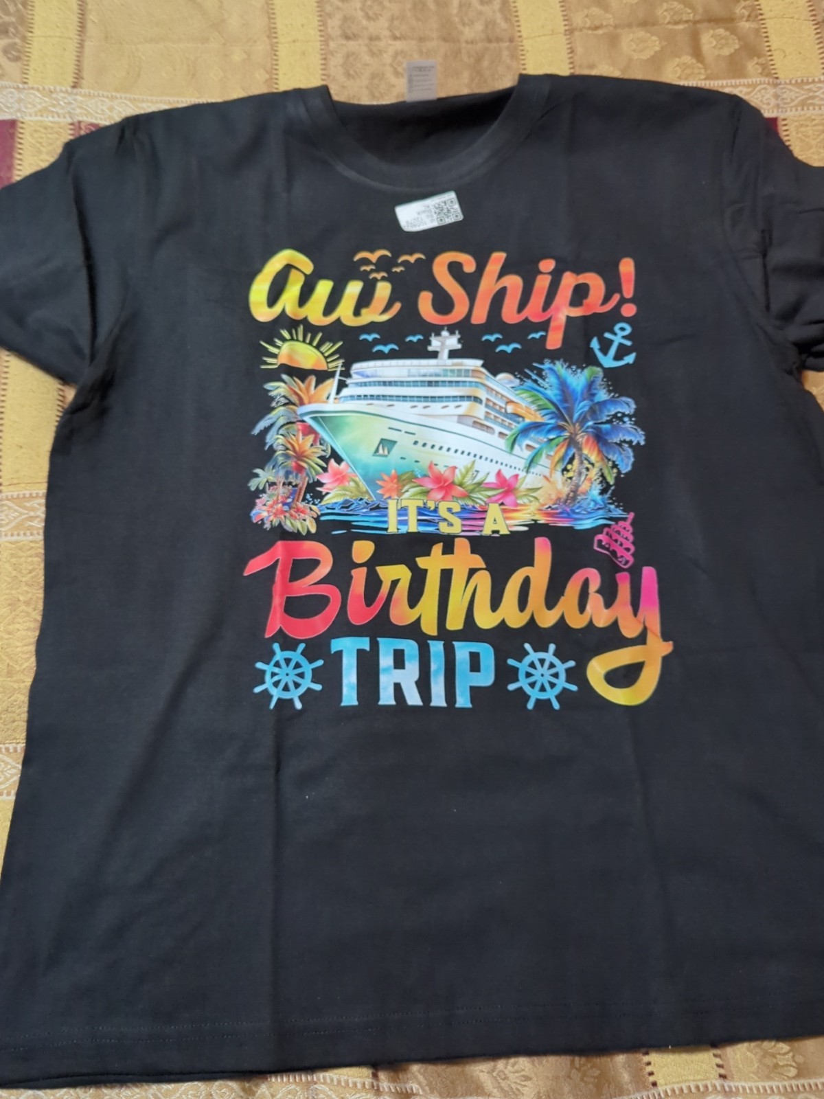 Aw Ship! It’s A Birthday Trip Cruise Birthday Vacation T-Shirt Size XLarge