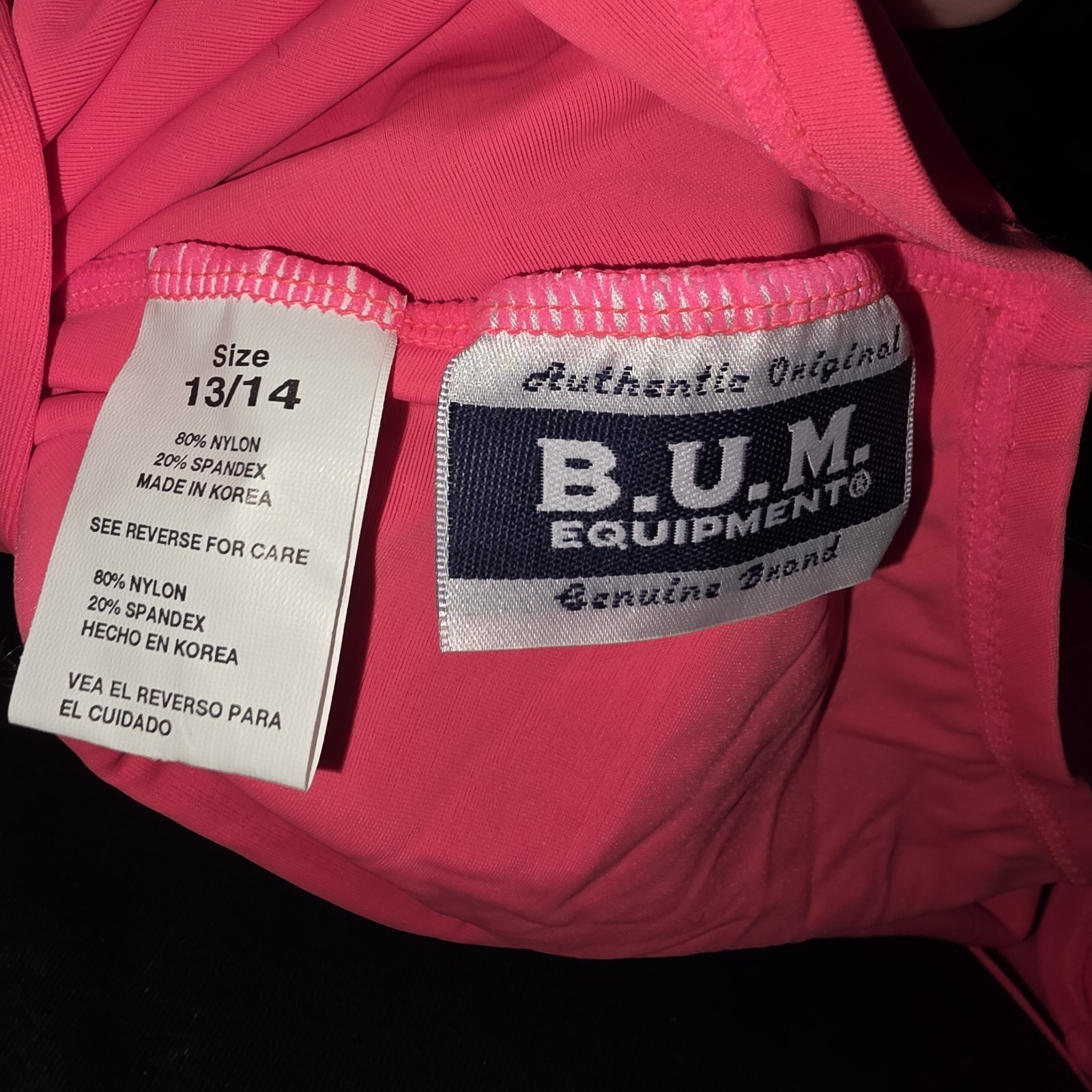 B.U.M. EQUIPMENT Sz 13/14 Vintage 90s Y2K Embossed Logo Embossed Logo Mini Dress