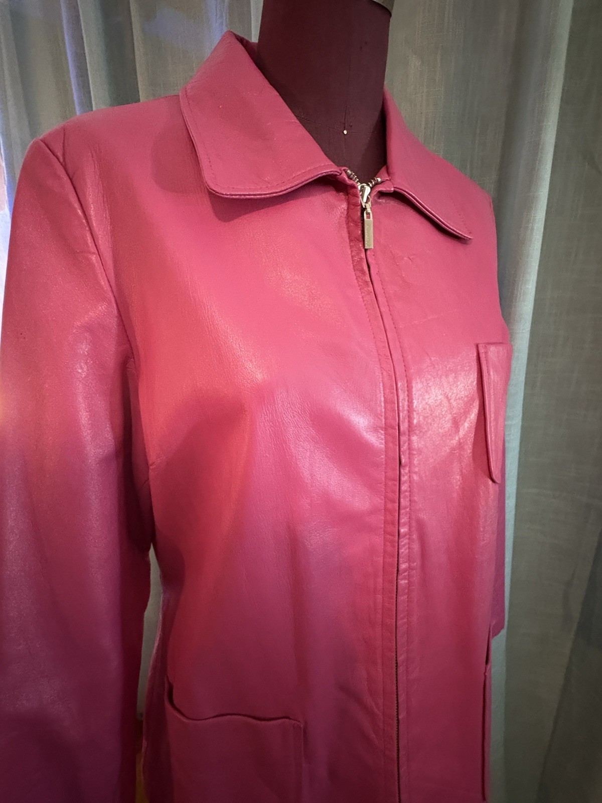 Y2K vintage pink Wilsons Pelle Studio leather jacket – women’s XL SPRING JACKET
