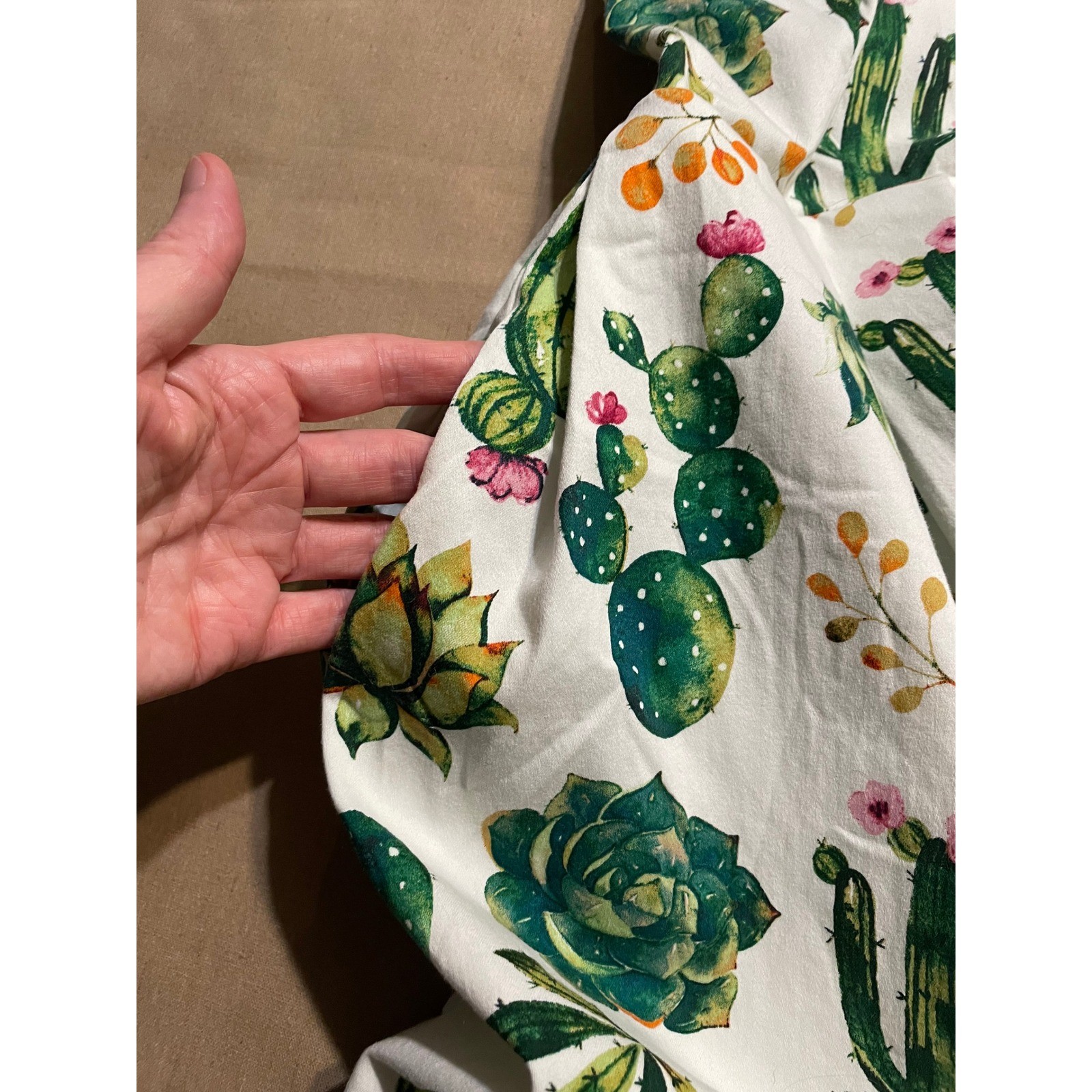 Modcloth IXIA Succulents Cactus Dress Size M Retro Houseplants Gardening Plants