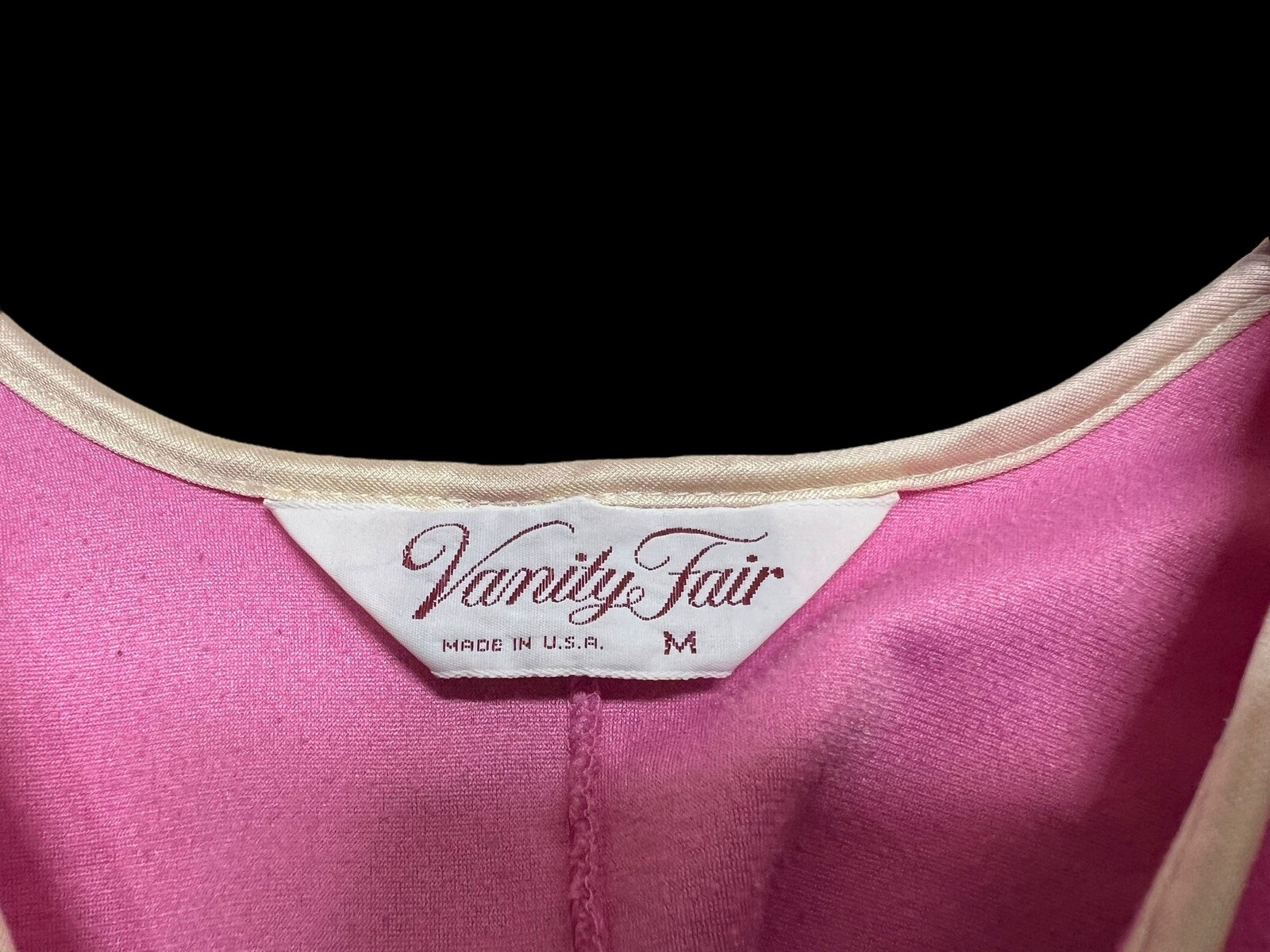 VTG 70s Pink Velour Cape Sleeve Dressing Gown House Coat Glam Vanity Fair Sz M
