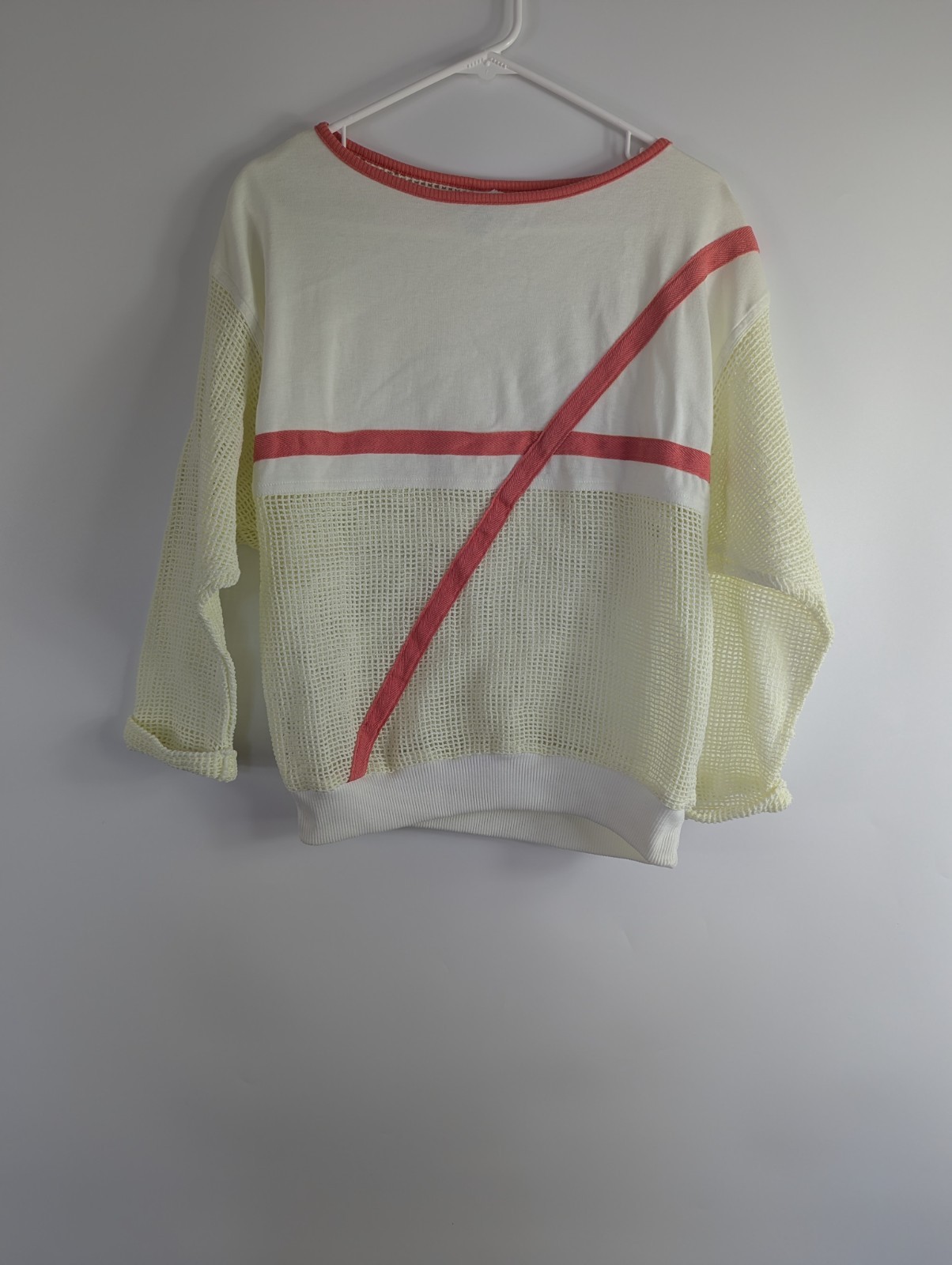 VTG 80s Mesh Sweater Top Bay Club by Catalina Coastal Beach California Nautical