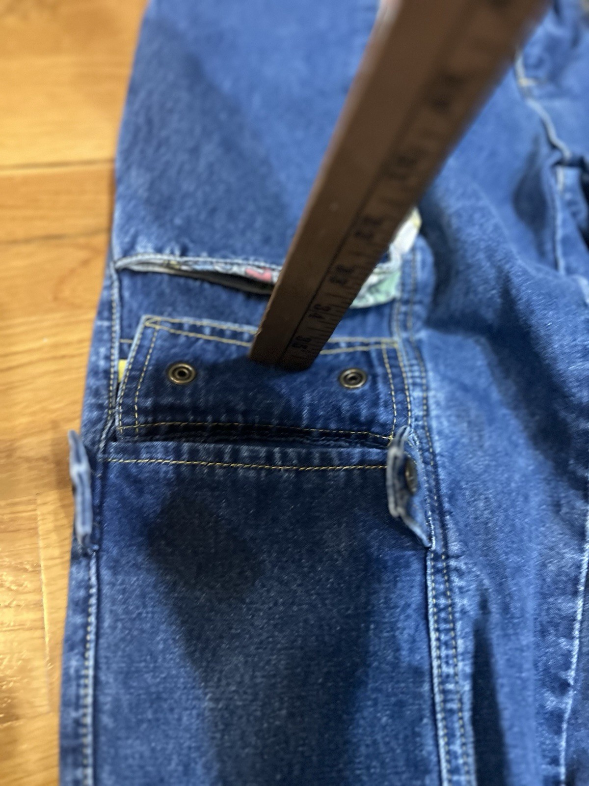 Rare VTG 80s Women’s Gasoline Jeans Comic Strip Accented Pockets/ Snap Buttons