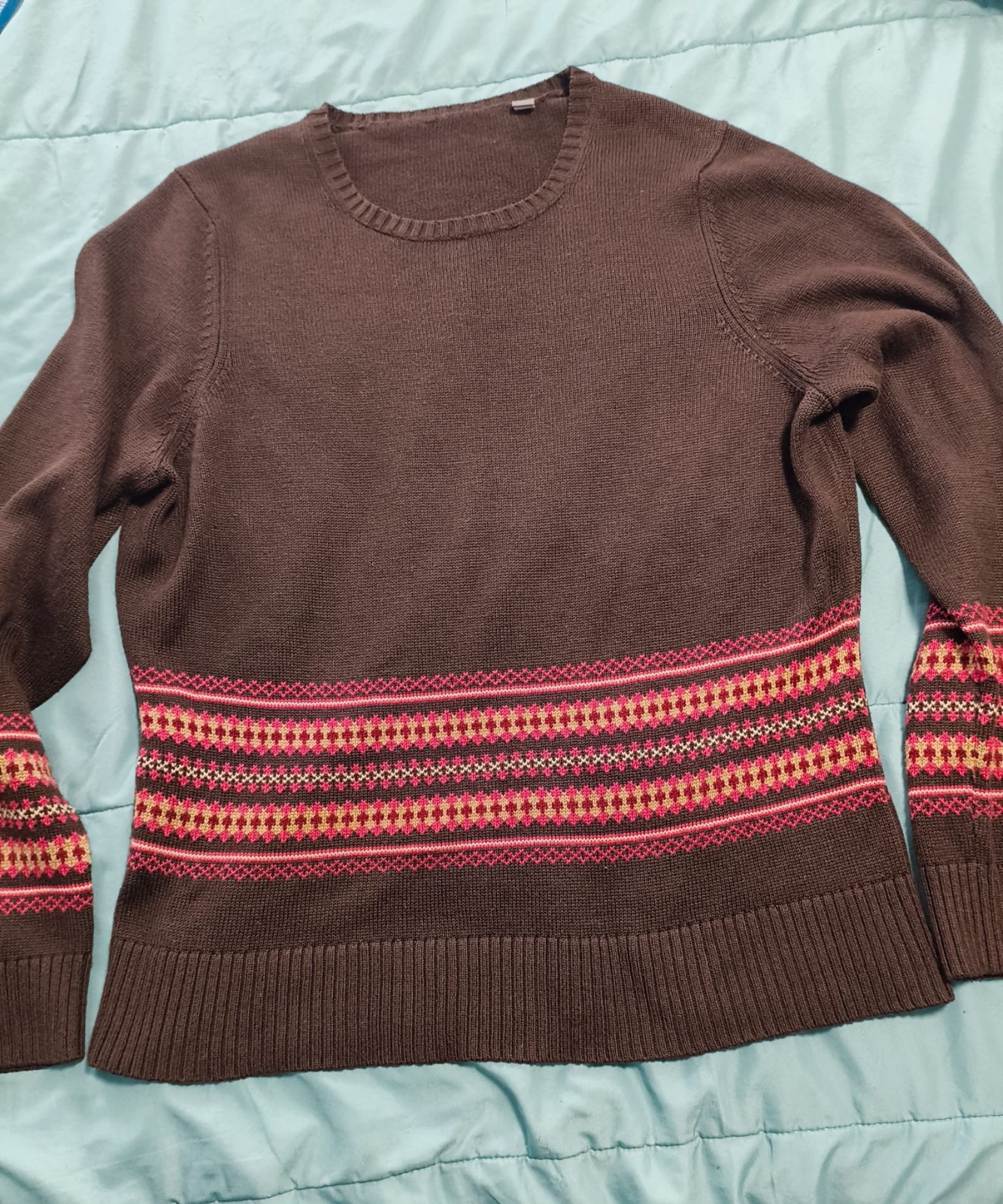 Women’s Brown Silk Cotton Cashmere Blend Sweater Soft Knit Pullover