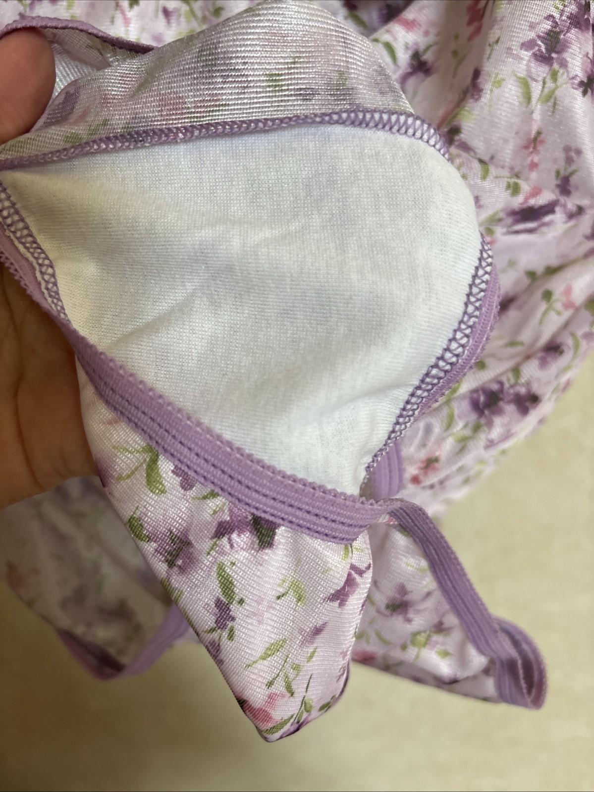 vtg Vanity Fair purple Panties 15812 Brief Floral Granny sissy panties NWT 9