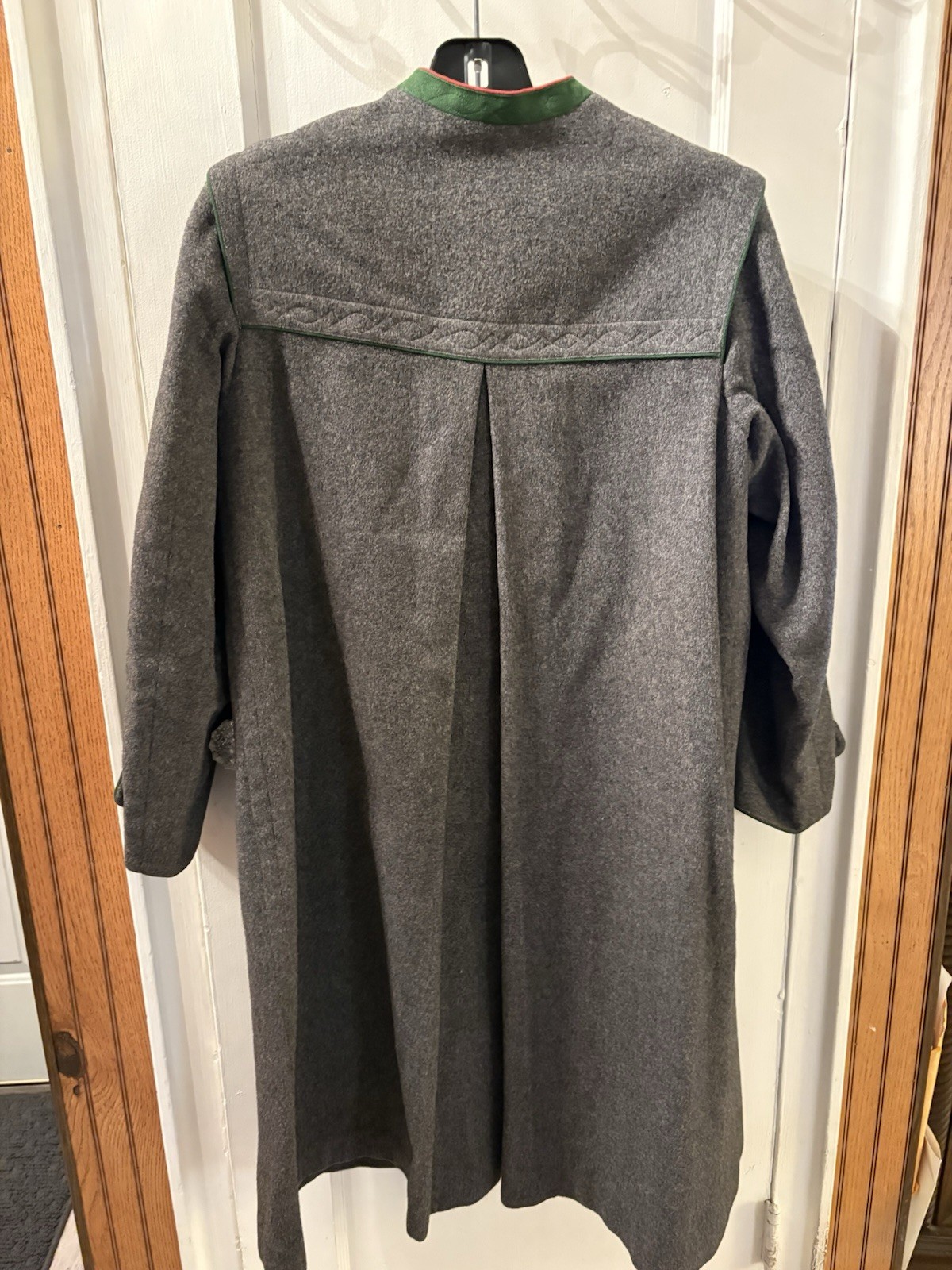 Vtg 80’s Women’s Lodenbaur Innsbruck-Tirol Loden Wool Dark Gray Coat Size 38