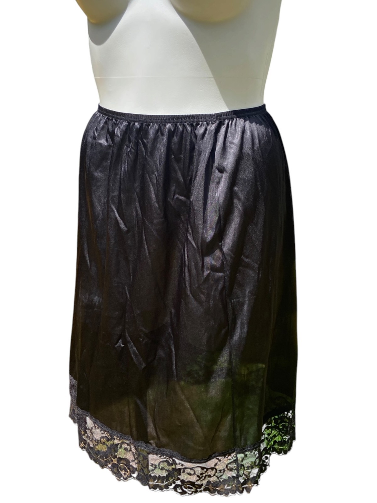 Vintage Vassarette Black Half Slip Size 2XL 26″/ 46 Style 11-805