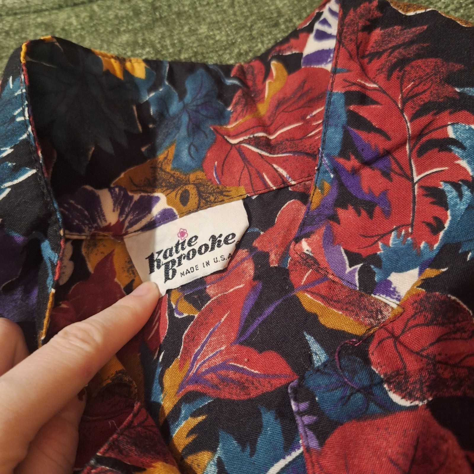 Vintage 70s Katie Brooke Multicolor Patterned Thin Blazer Women’s, Size 8