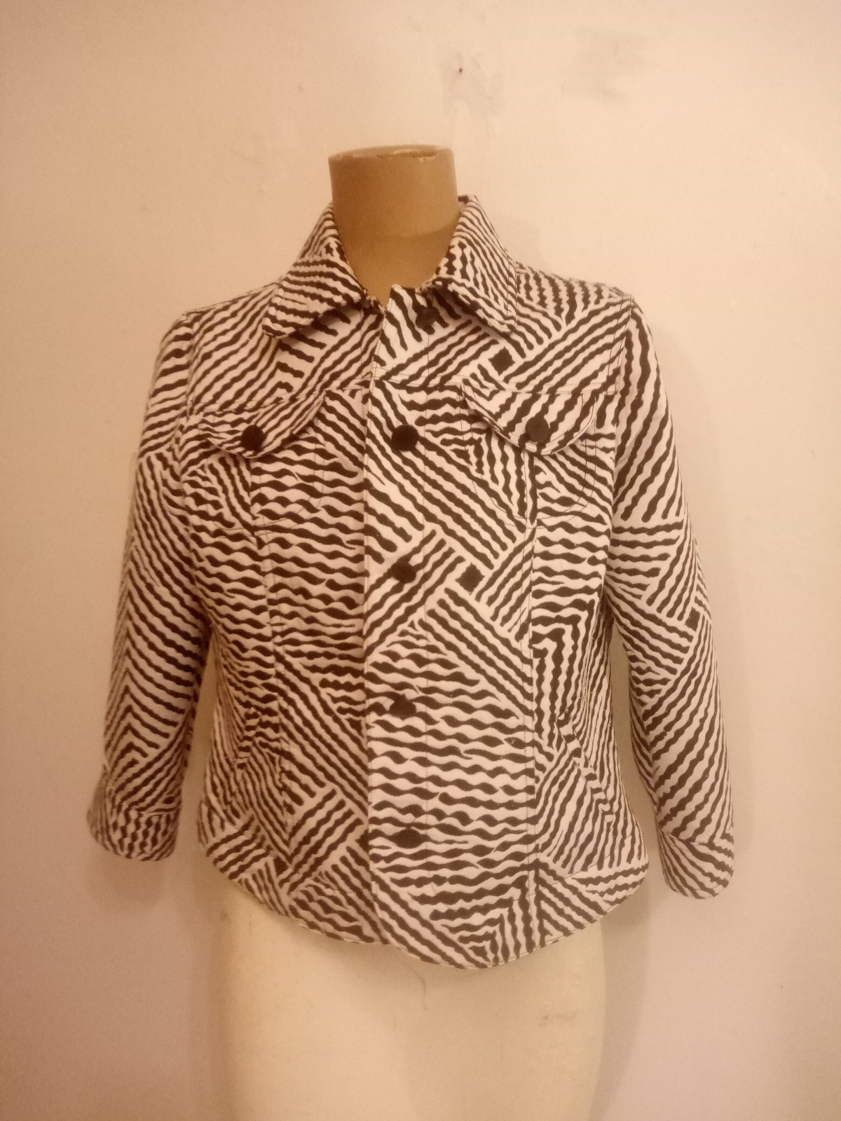 Vintage Ruby Rd Pete’s Jacket Short Size 12 P Black And White