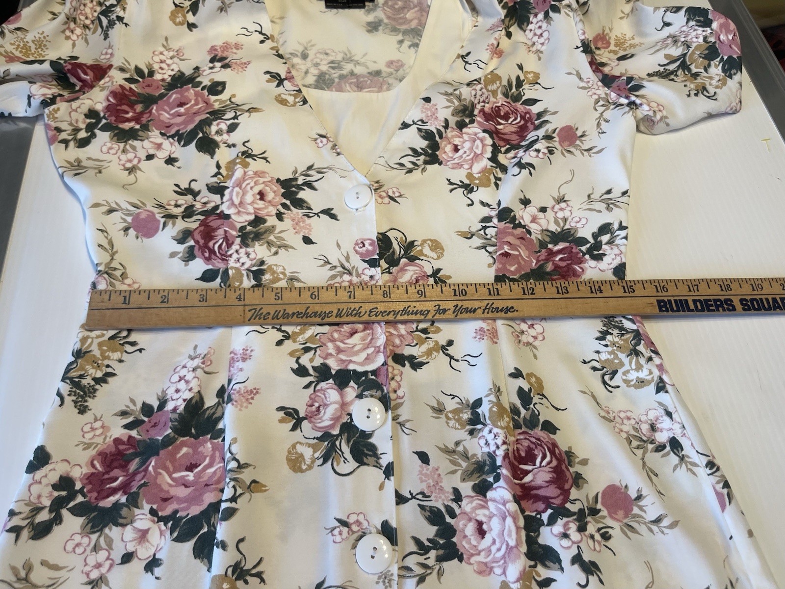 Vintage Byer Dress Floral Rose Granny Core Dress Cottage Core Size 7 1980s
