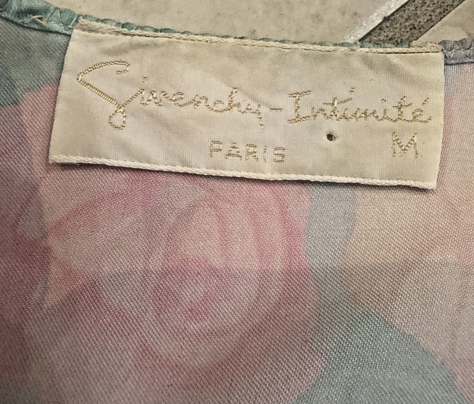 VTG Givenchy Intimité Paris Set Sz M Floral Robe & Peignoir Pastel Golden Girls*