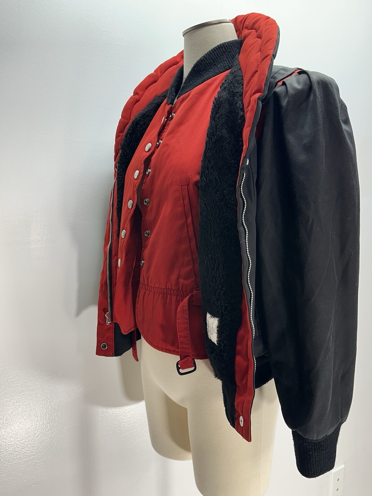 Rockabilly Jacket Bomber Mod Maid Red Black 1980’s Rock Pop Kpop Women’s Small