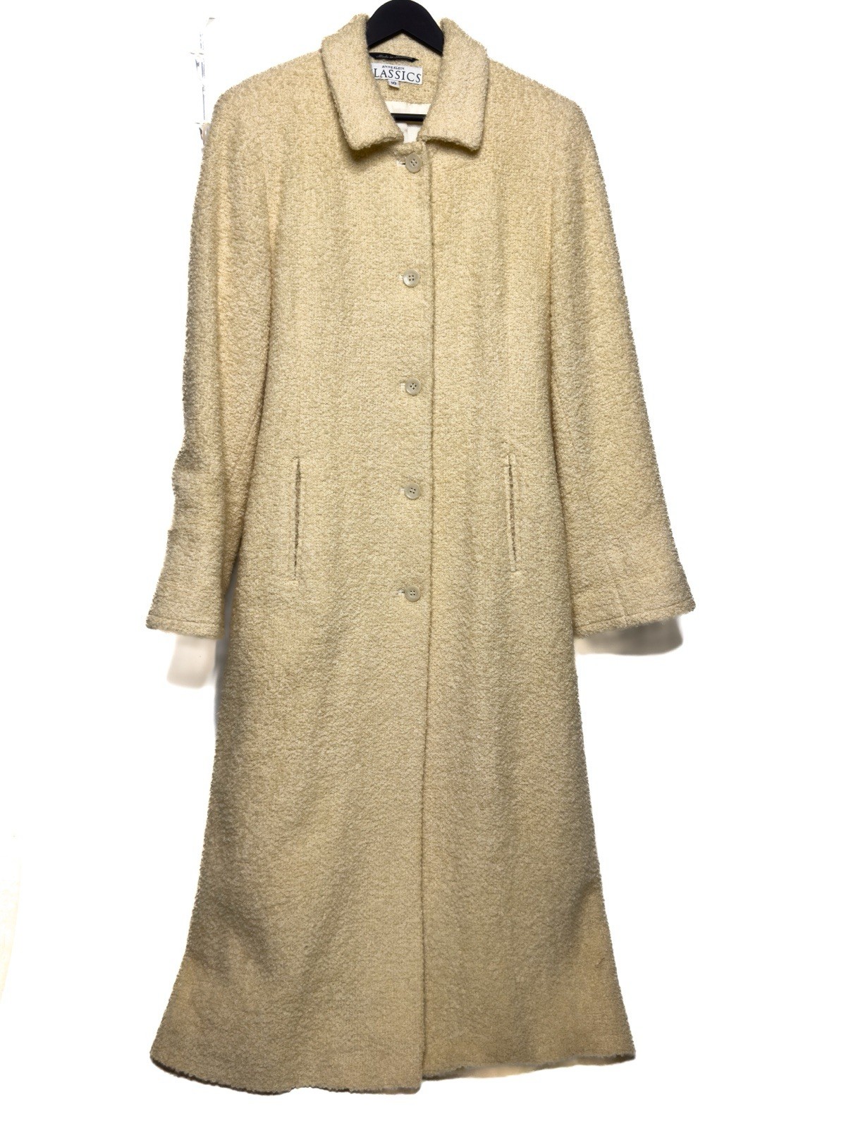 1960s Vintage Cream Wool Bouclé Coat