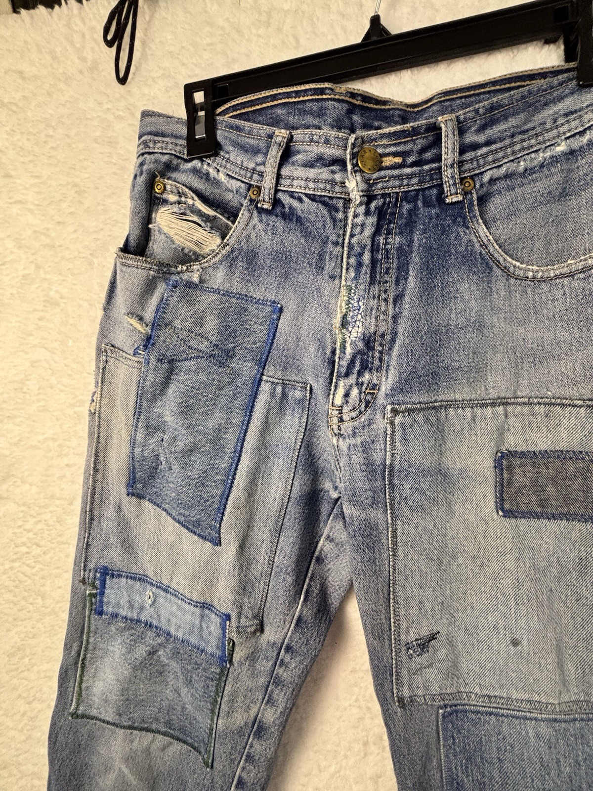 Vintage 80s/90s Lucky Star, True Taper, Patchwork Women ‘s Jeans- 30×27.