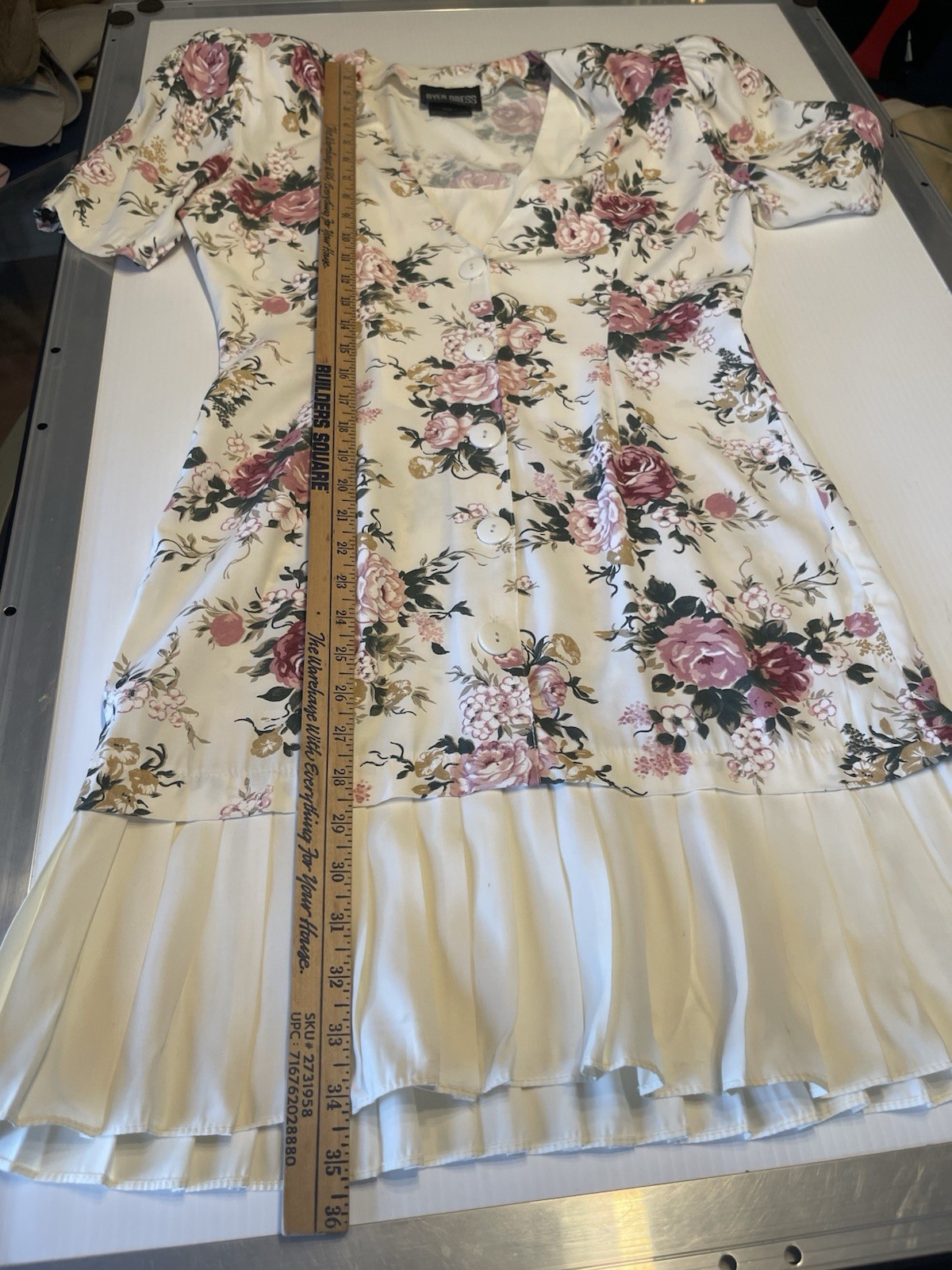 Vintage Byer Dress Floral Rose Granny Core Dress Cottage Core Size 7 1980s