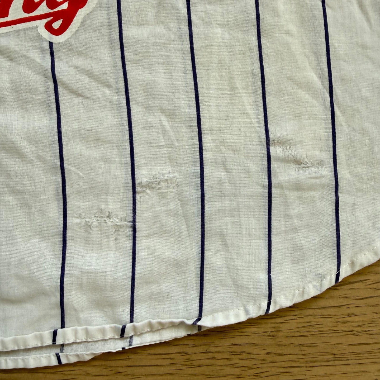 Vintage Esleep New York Yankees Pinstripe Pajama Top Ball Park Dreaming Small