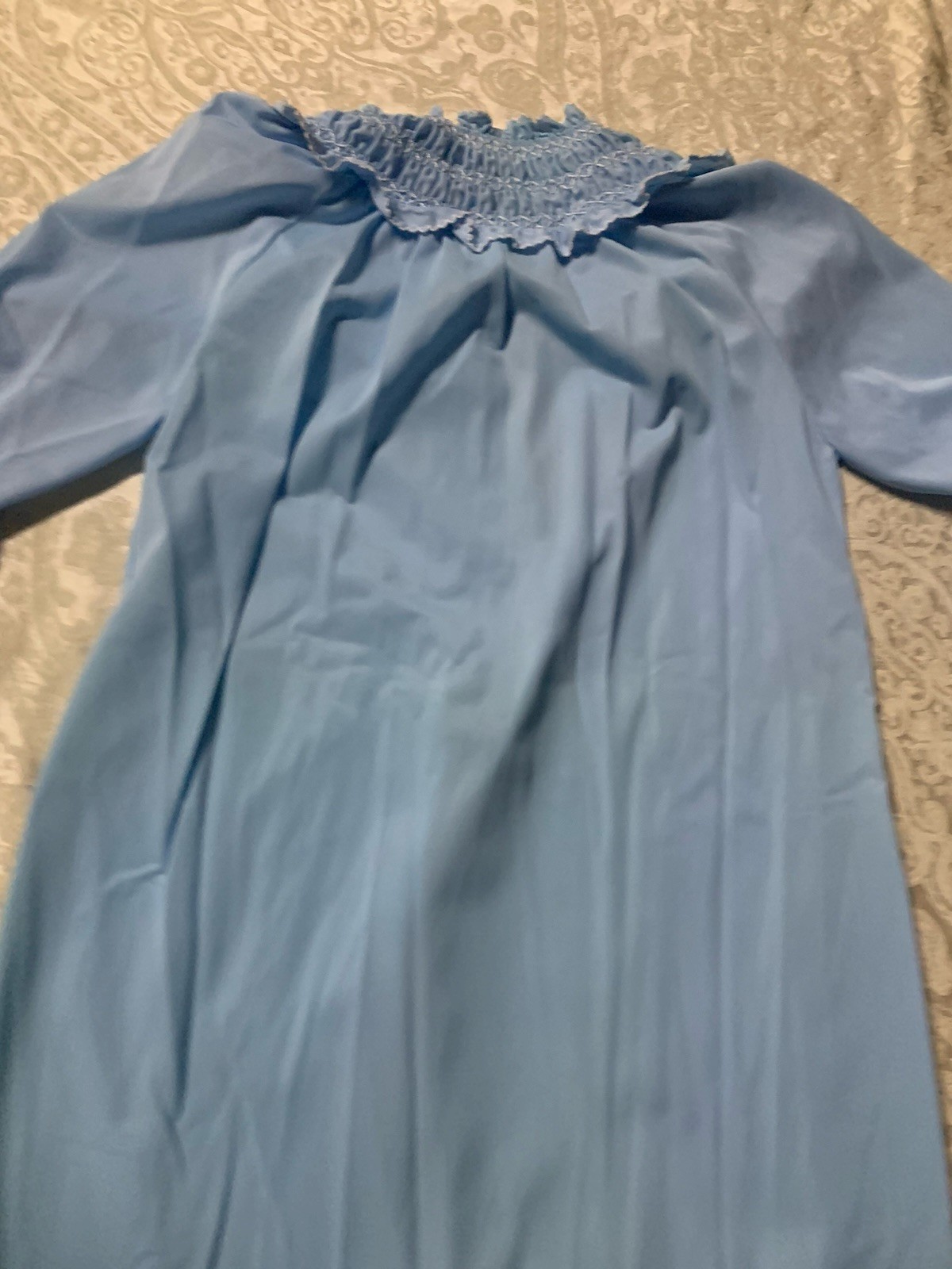 VTG Loungewear By Gossard Robe Maxi Dress Nightgown Gown Blue sz P/XS Women