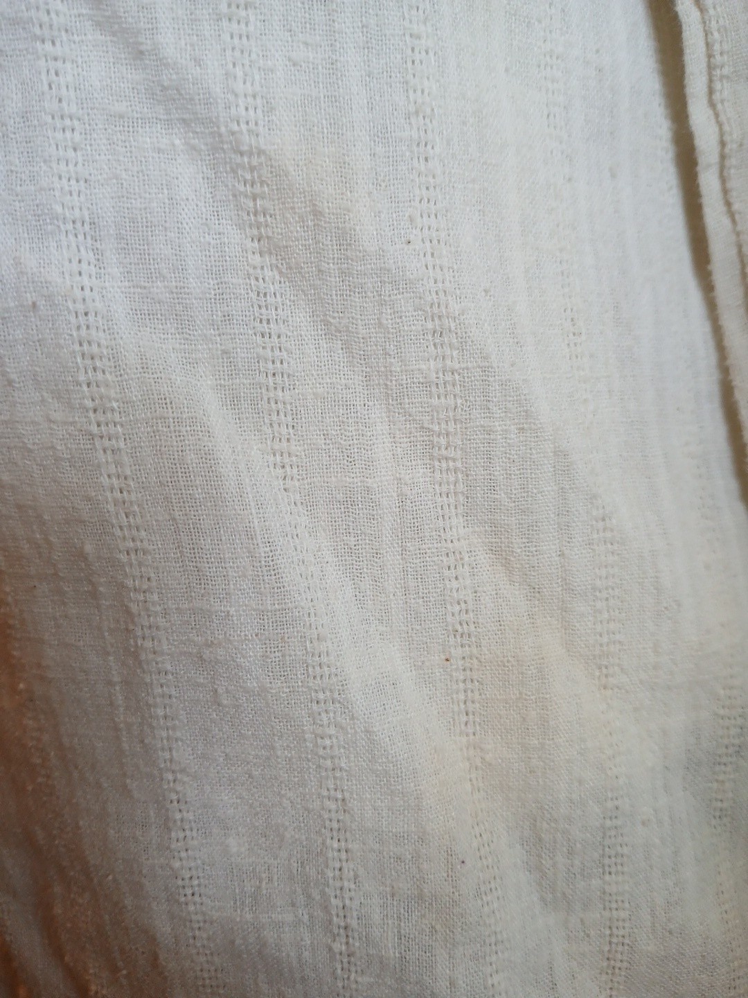 VTG 70s Lady Manhattan 2 Pc Set Cream Textured Cotton Poly Blouse Tank