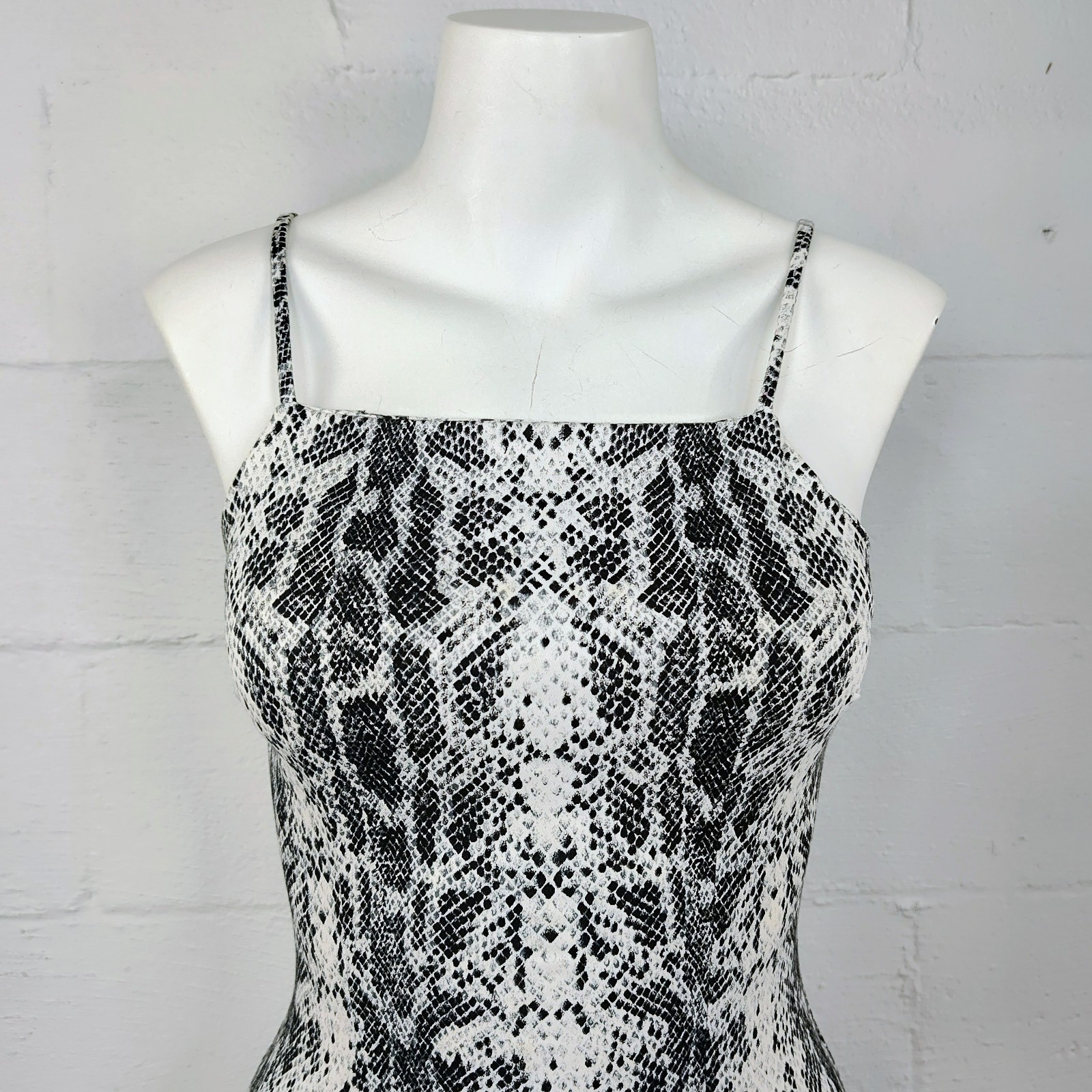 Formula X Vintage 90’s White Snake Print Club Mini Dress Size 1 XS