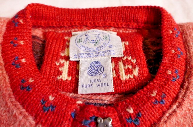 VTG 1986 Women’s Red Blueberry Woolens 100% Wool Vest Bears Hand Made USA Large