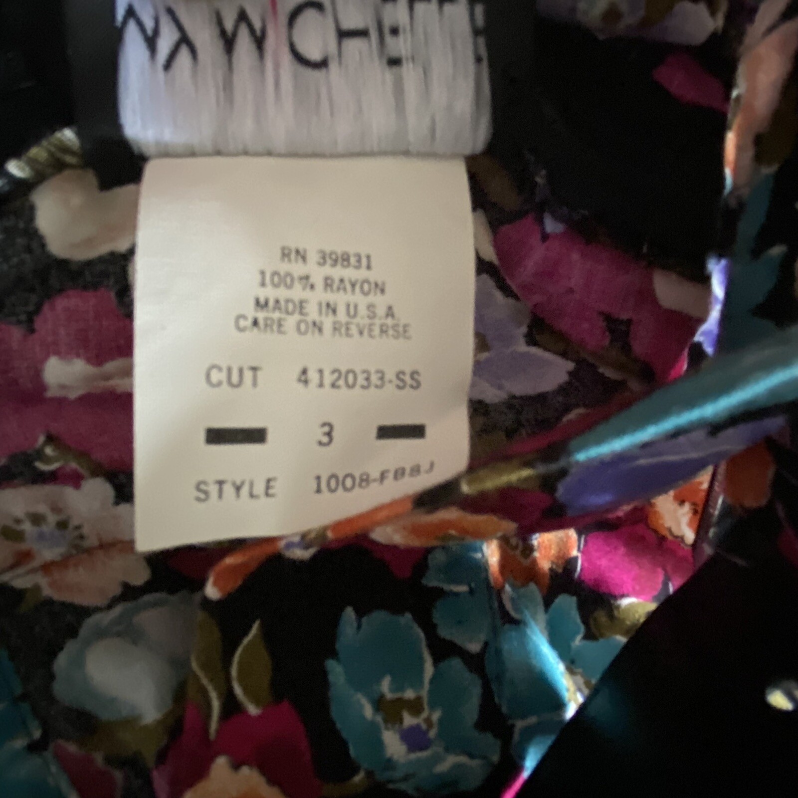 Vintage Floral My Michelle Women Skirt Size 3 Purple Blue Yellow Pleated w/ Belt