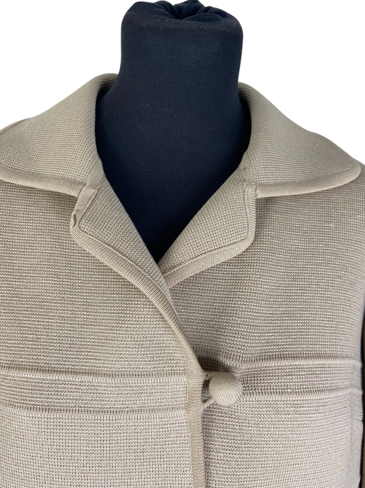 Vintage 60s Sweater Coat | Ivory hued knitted coat | Elegant Accessory | Size M