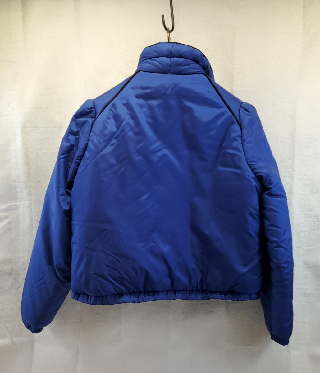 80s „YR” Puff Jacket Short Waist Puffy Sleeve Shoulder Retro Vintage Purple XL