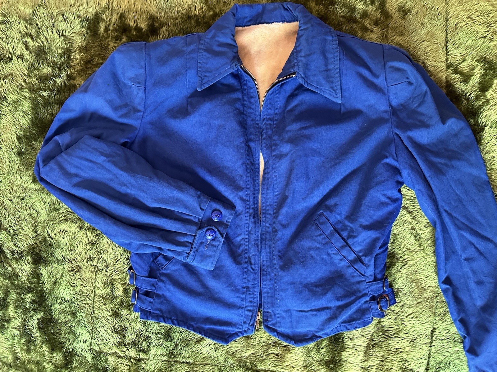 1940s Women’s Sportswear Winter Coat Jacket Ski Motorcycle Vintage Fleece Lined