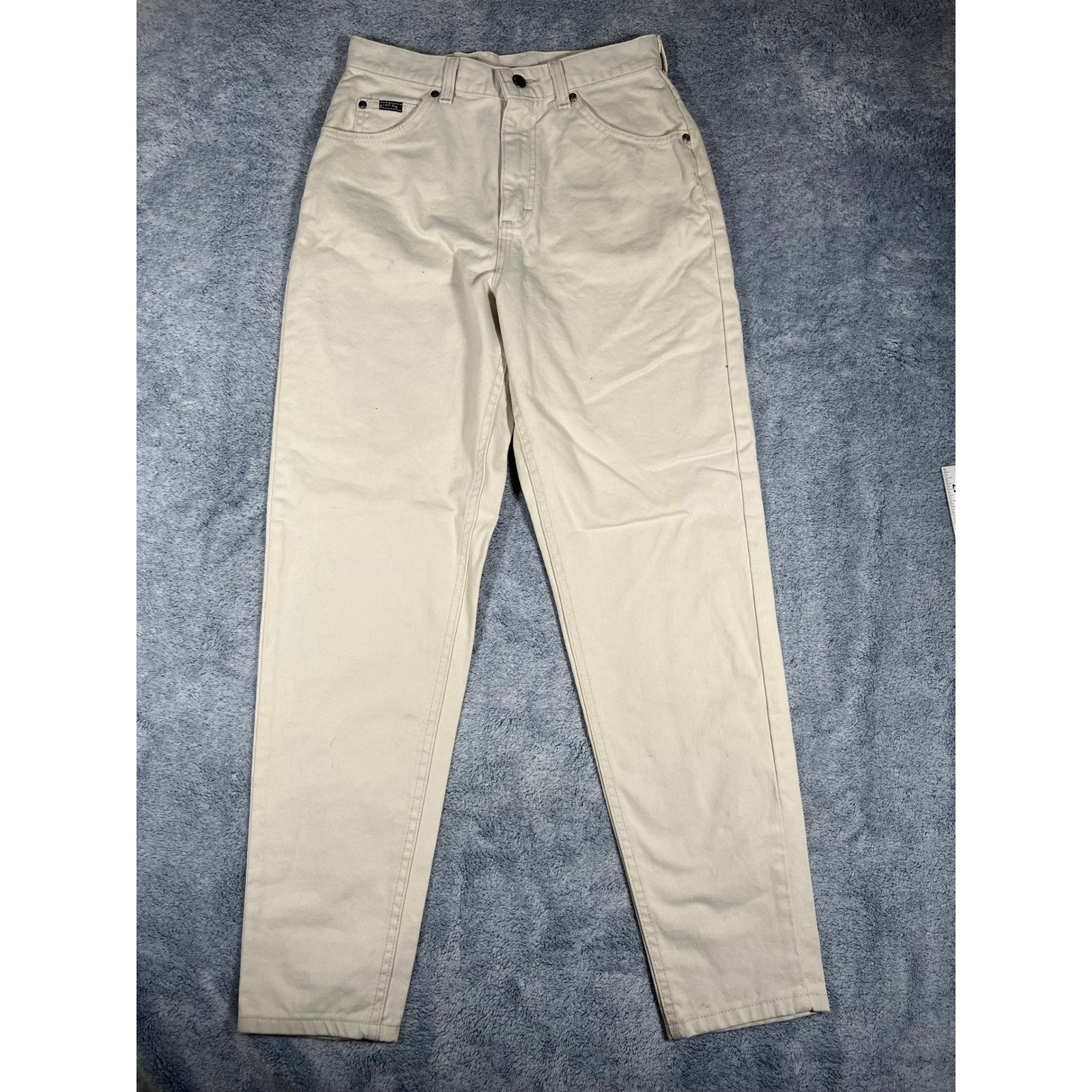 Vintage Riders by Lee Cream High Waisted Tapered Mom Jeans 10P Made in USA