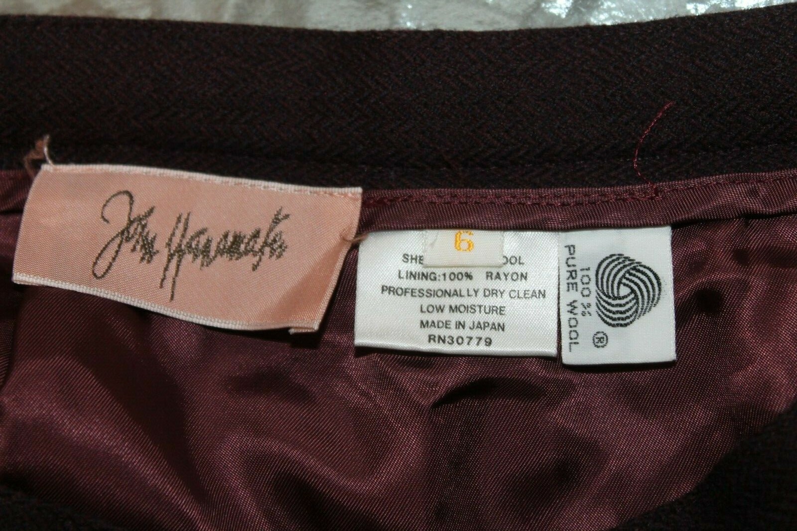 John Wanamaker Antique vtg Accordion 100% Fine Wool Skirt Sz XS / 6 25″ waist