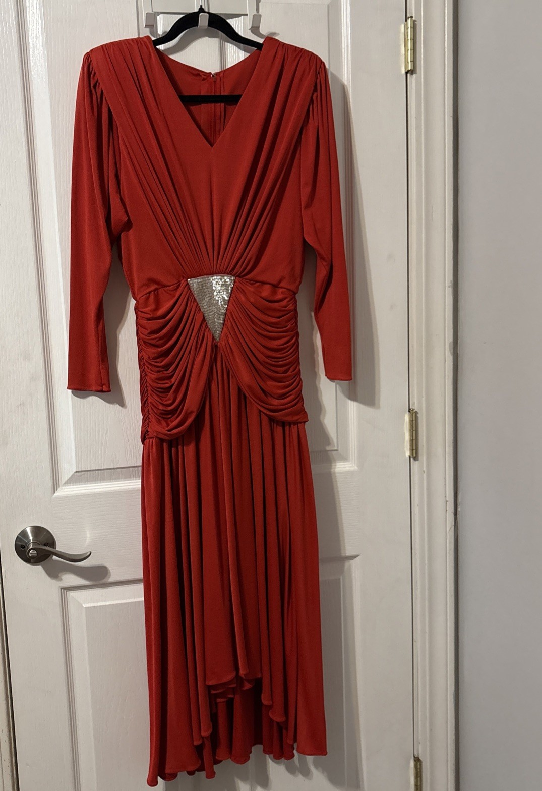 Rare Vintage Claralura Original Circa 1980’s Red Dress Size 12 Small Flaw
