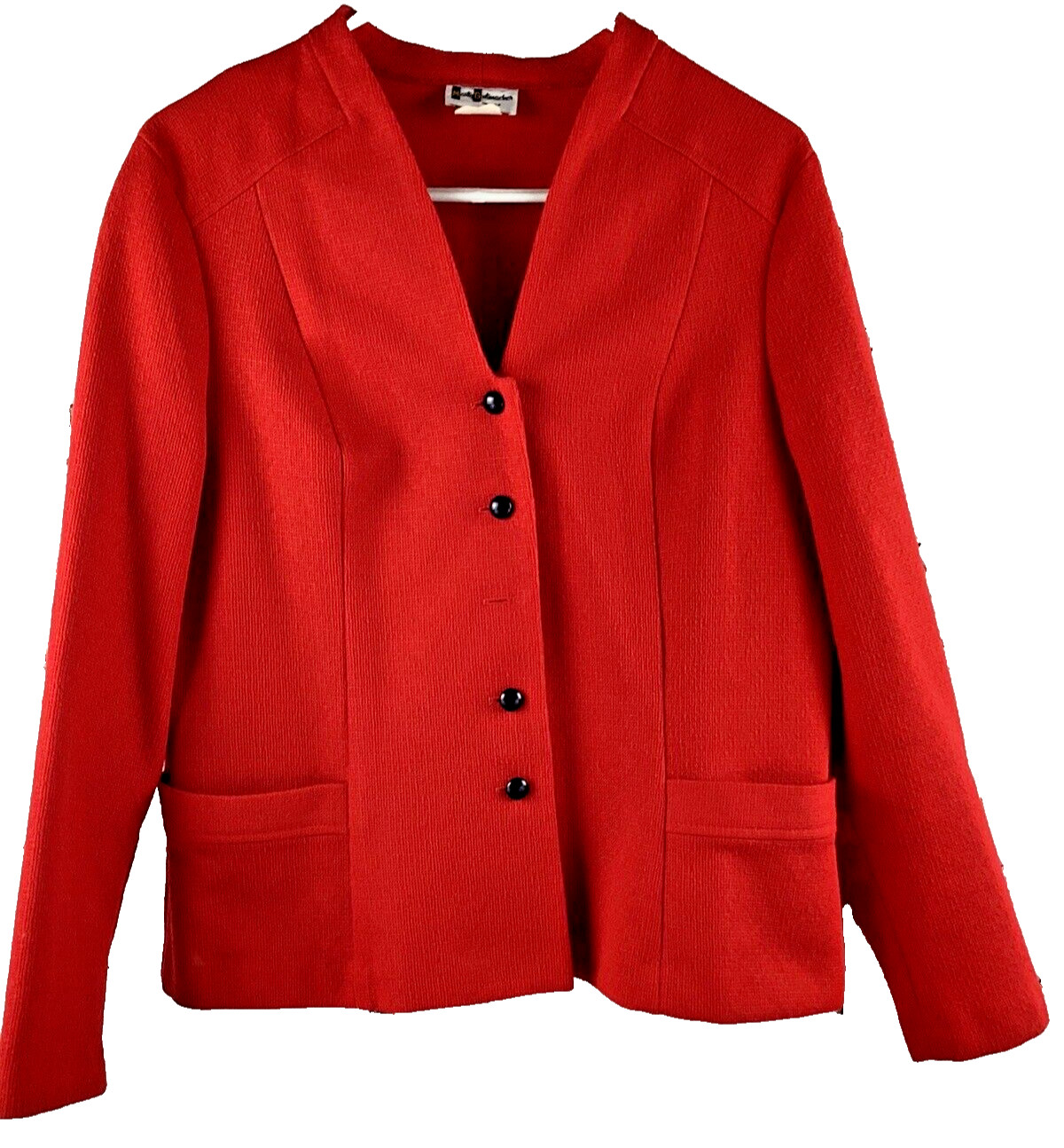 Marty Gutmacher Blazer Jacket Women’s Red Button Front Vintage RN 35114