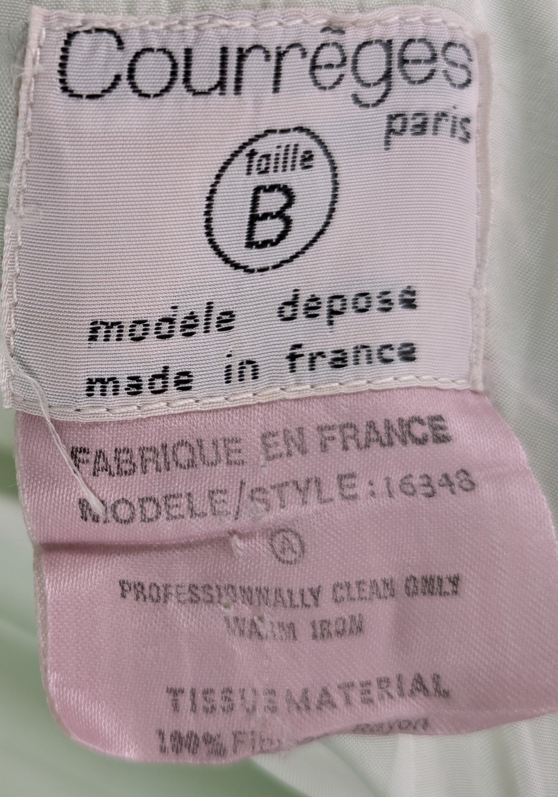 Vintage 1970s Courreges Paris Green Spun Rayon Pinafore Dress France Archival B